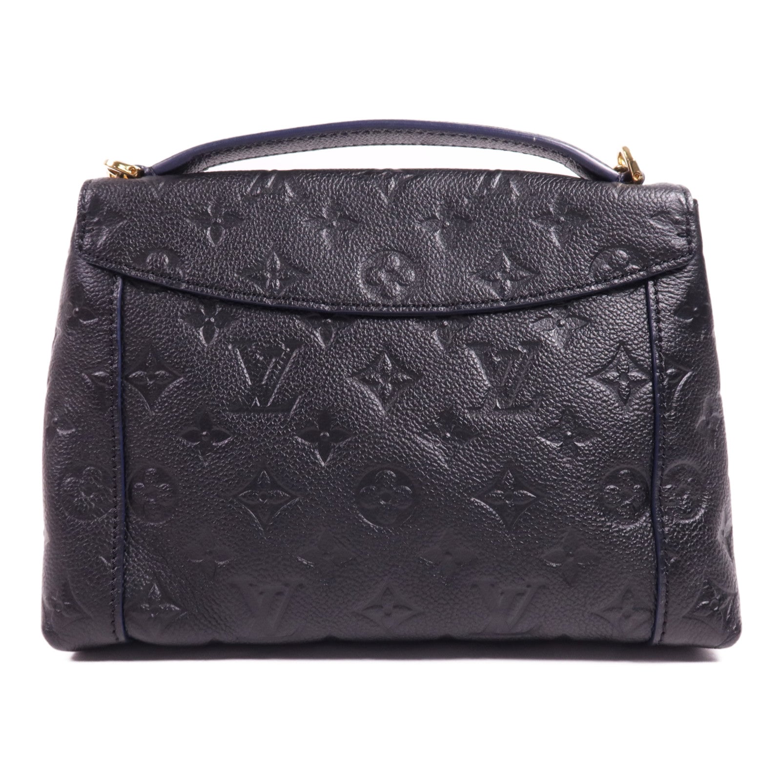 LOUIS VUITTON Monogram Empreinte Blanche BB金扣手挽肩背兩用袋