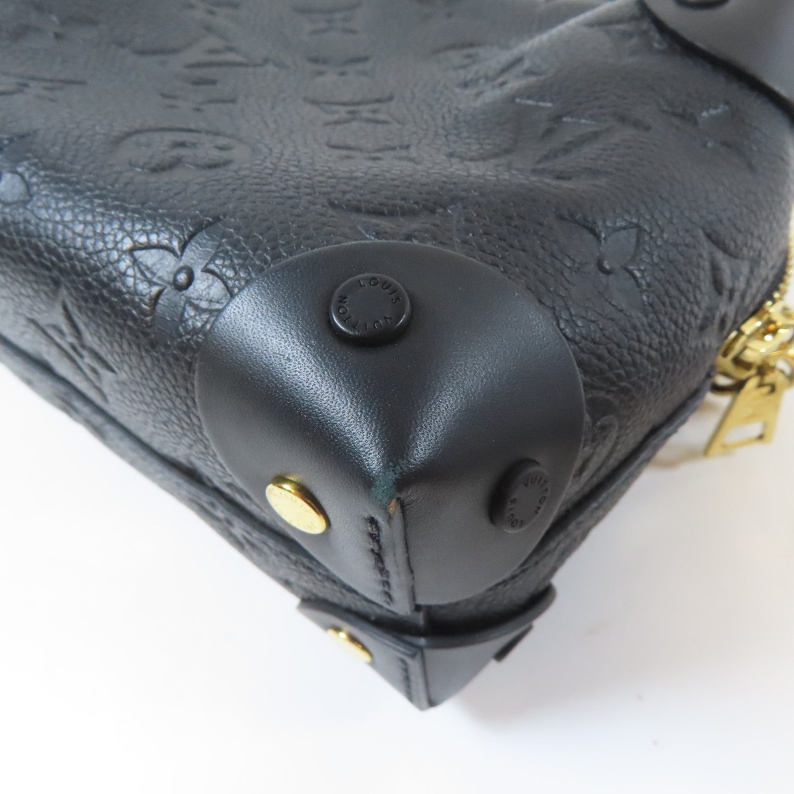 LOUIS VUITTON Monogram Empreinte Petit Malle金扣手挽肩背兩用袋黑色