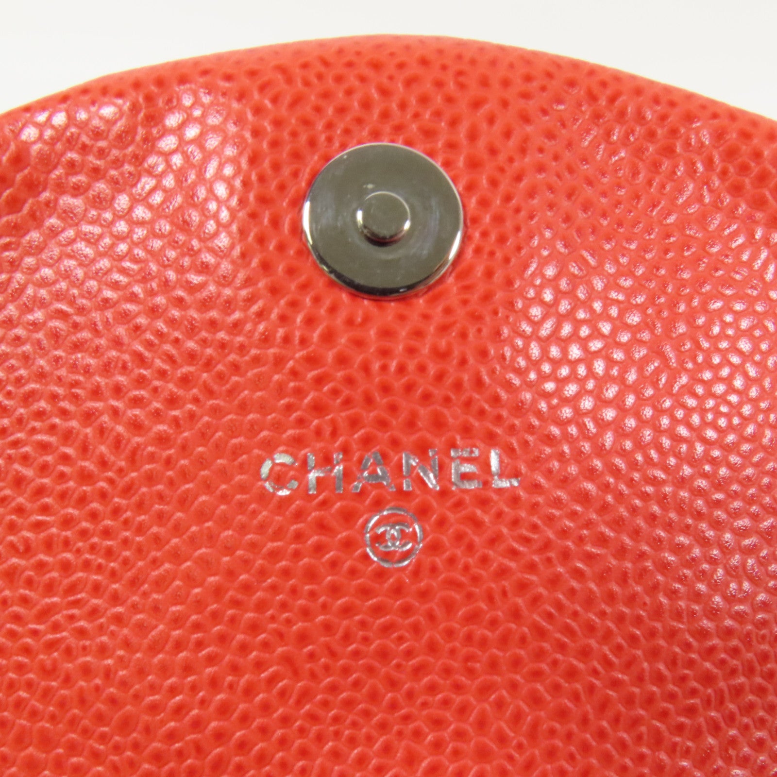 CHANEL 牛皮皮革Chain Wallet銀扣肩背袋