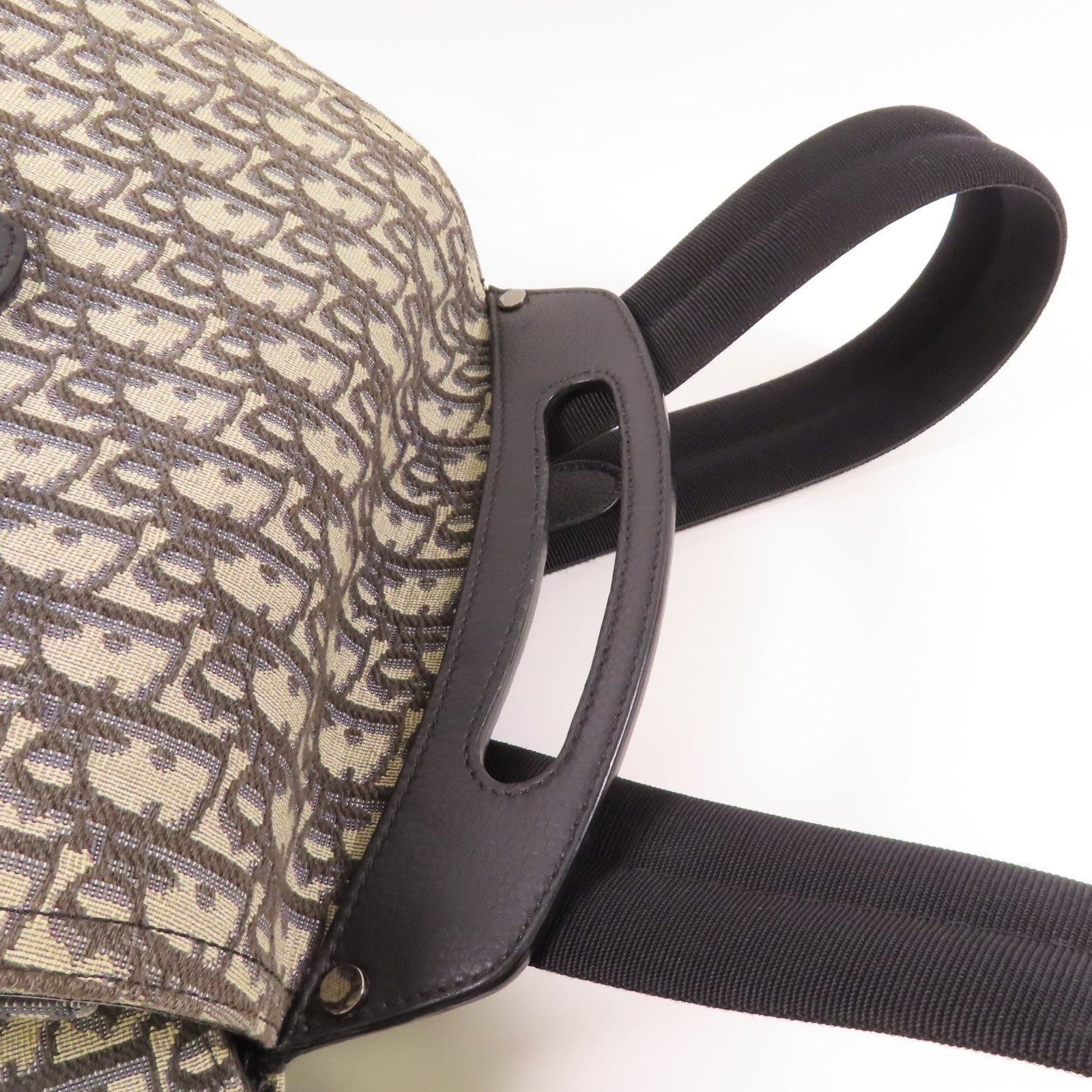 Dior 帆布Gallop Backpack銀扣背包