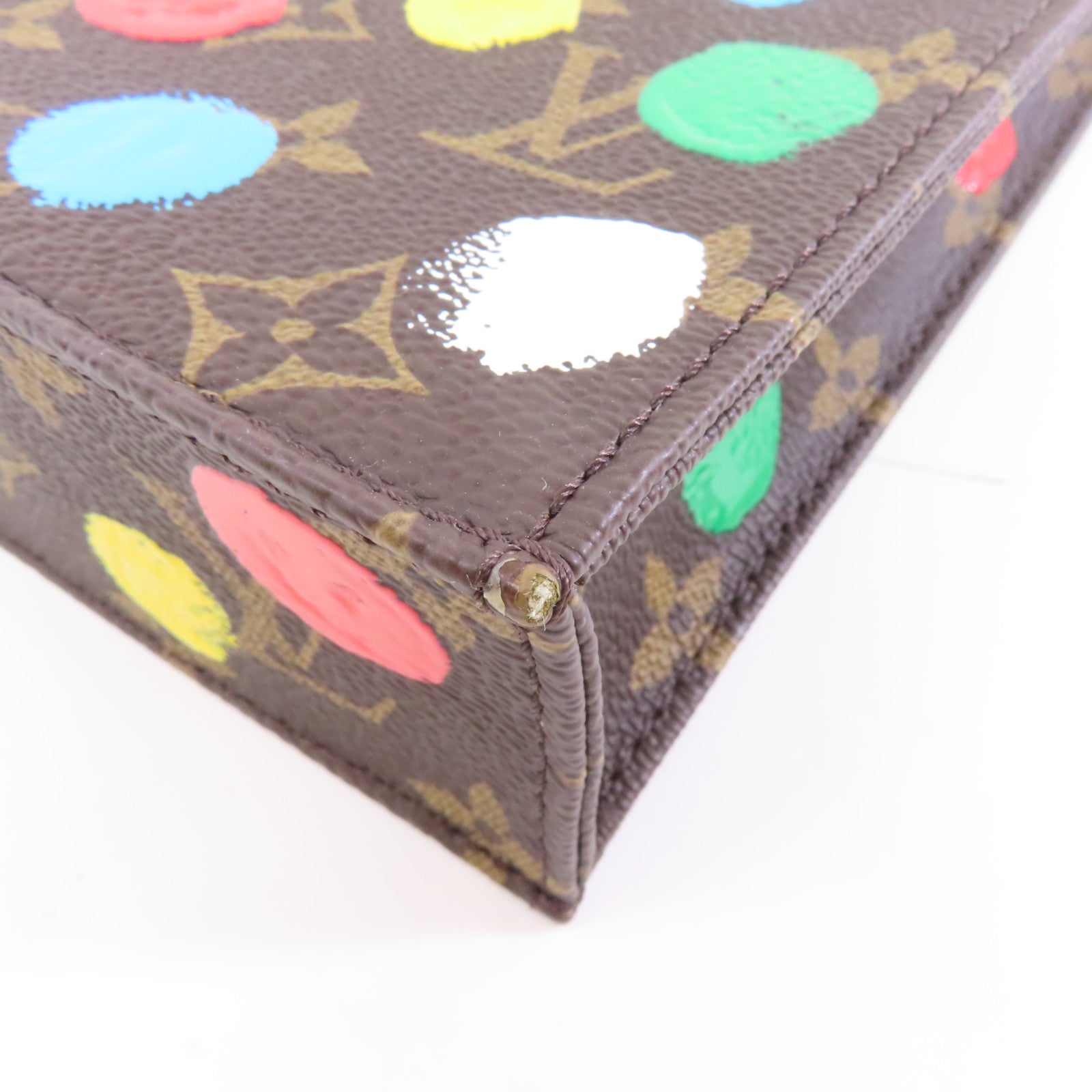 LOUIS VUITTON Monogram YK Petit Sac Plat金扣手挽肩背兩用袋棕色