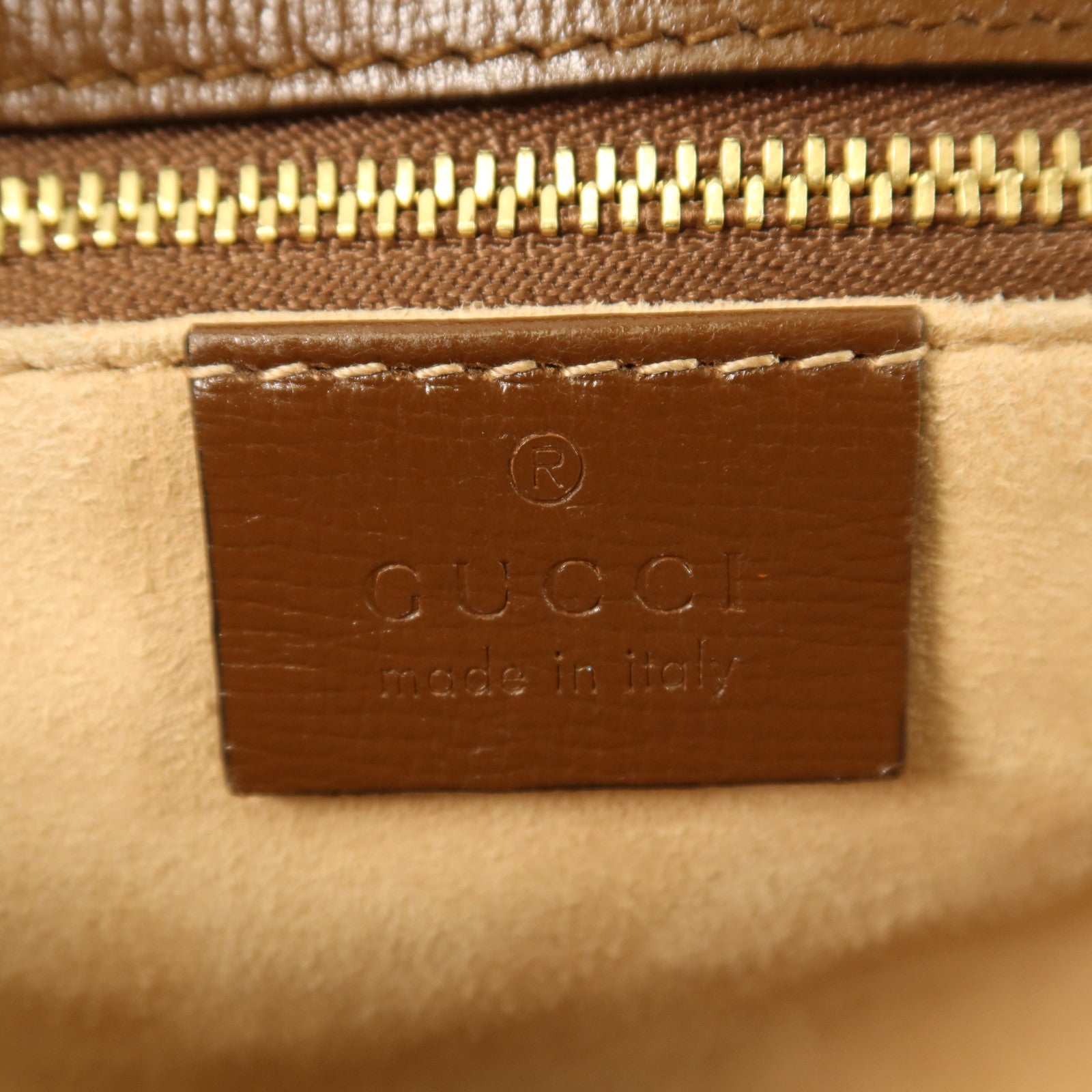 GUCCI 塗層帆布Horsebit 1955 Medium金扣肩背袋
