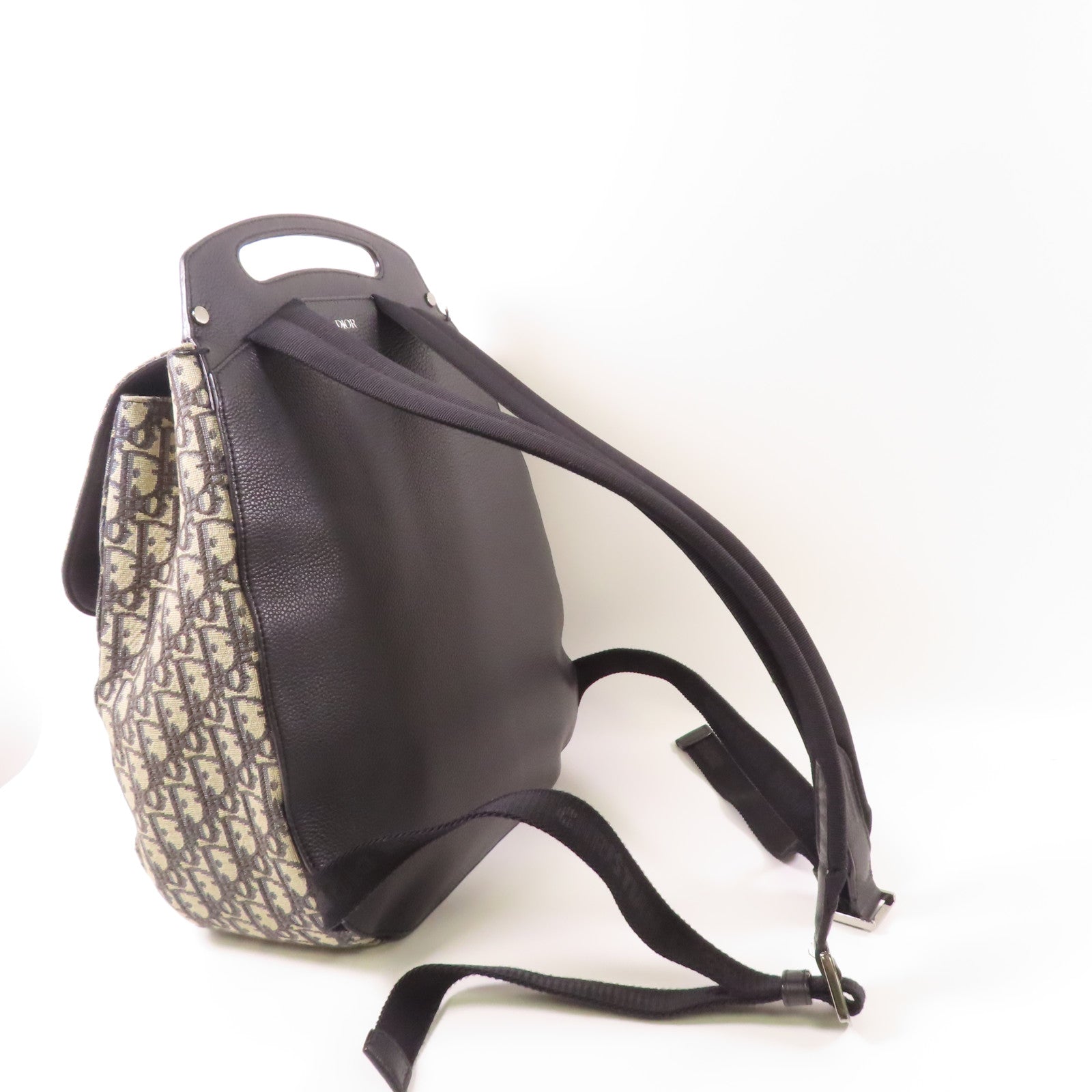 Dior 帆布Gallop Backpack銀扣背包