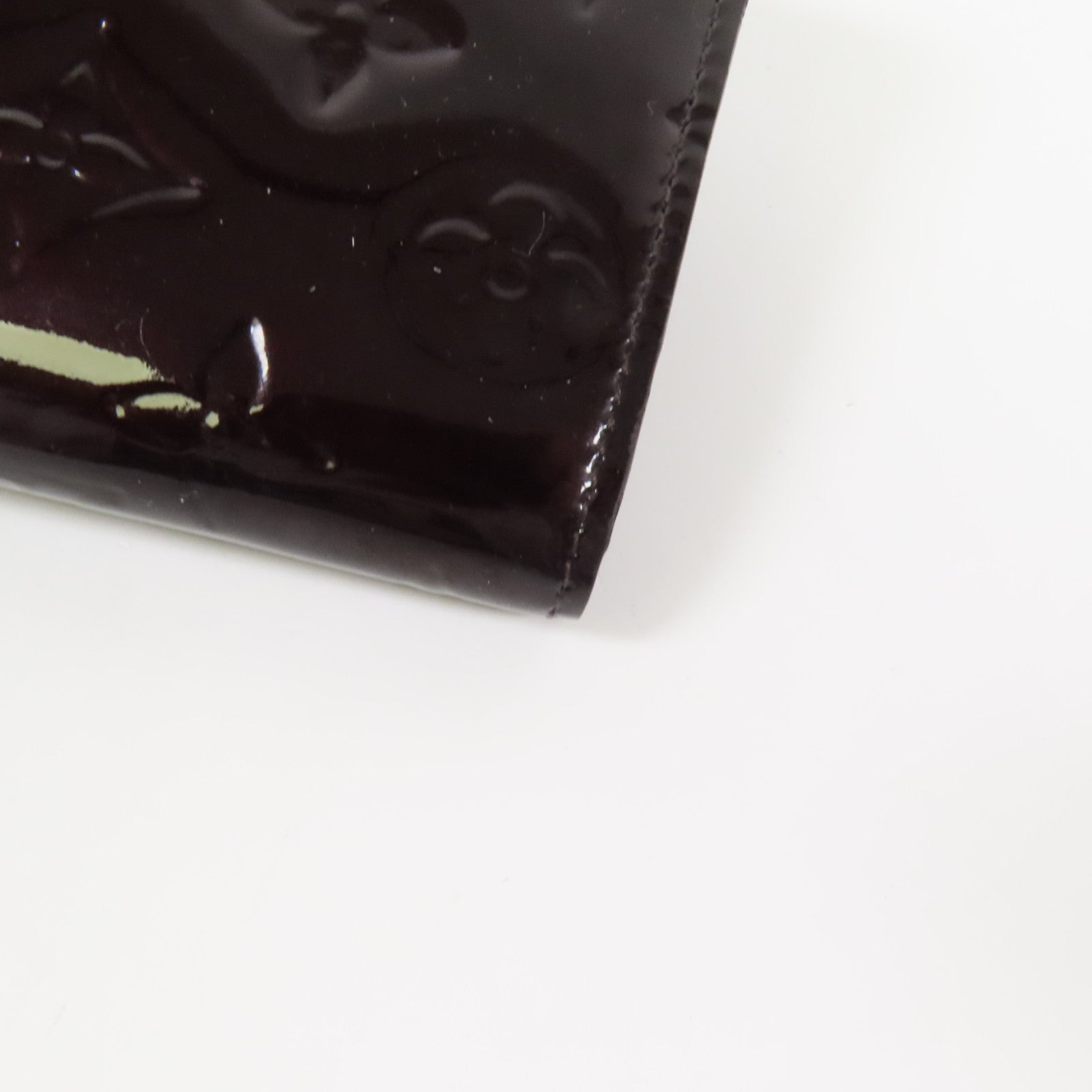 LOUIS VUITTON Monogram Vernis Sarah Wallet金扣長錢包