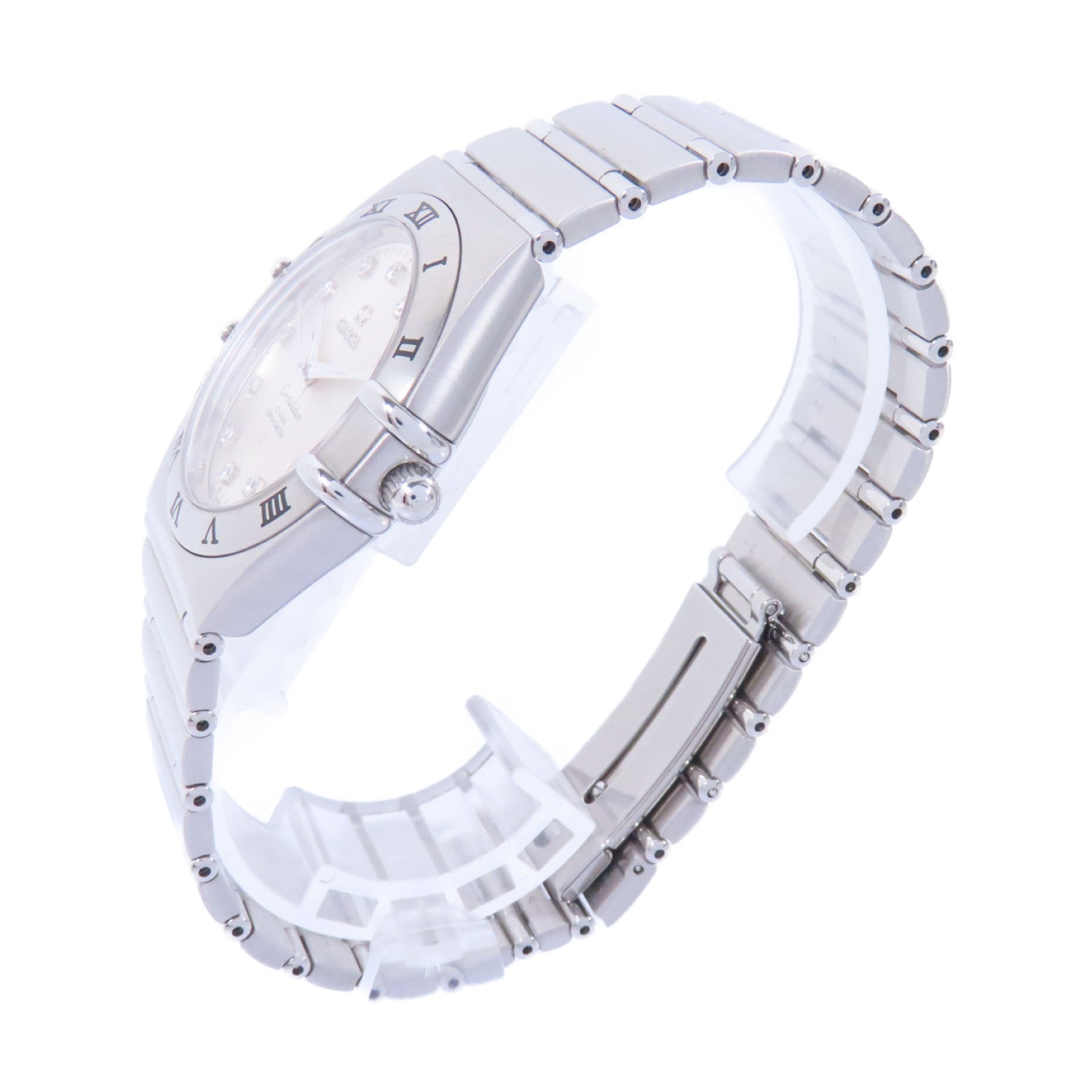 OMEGA Constellation不鏽鋼鑽石手錶自動機芯銀色