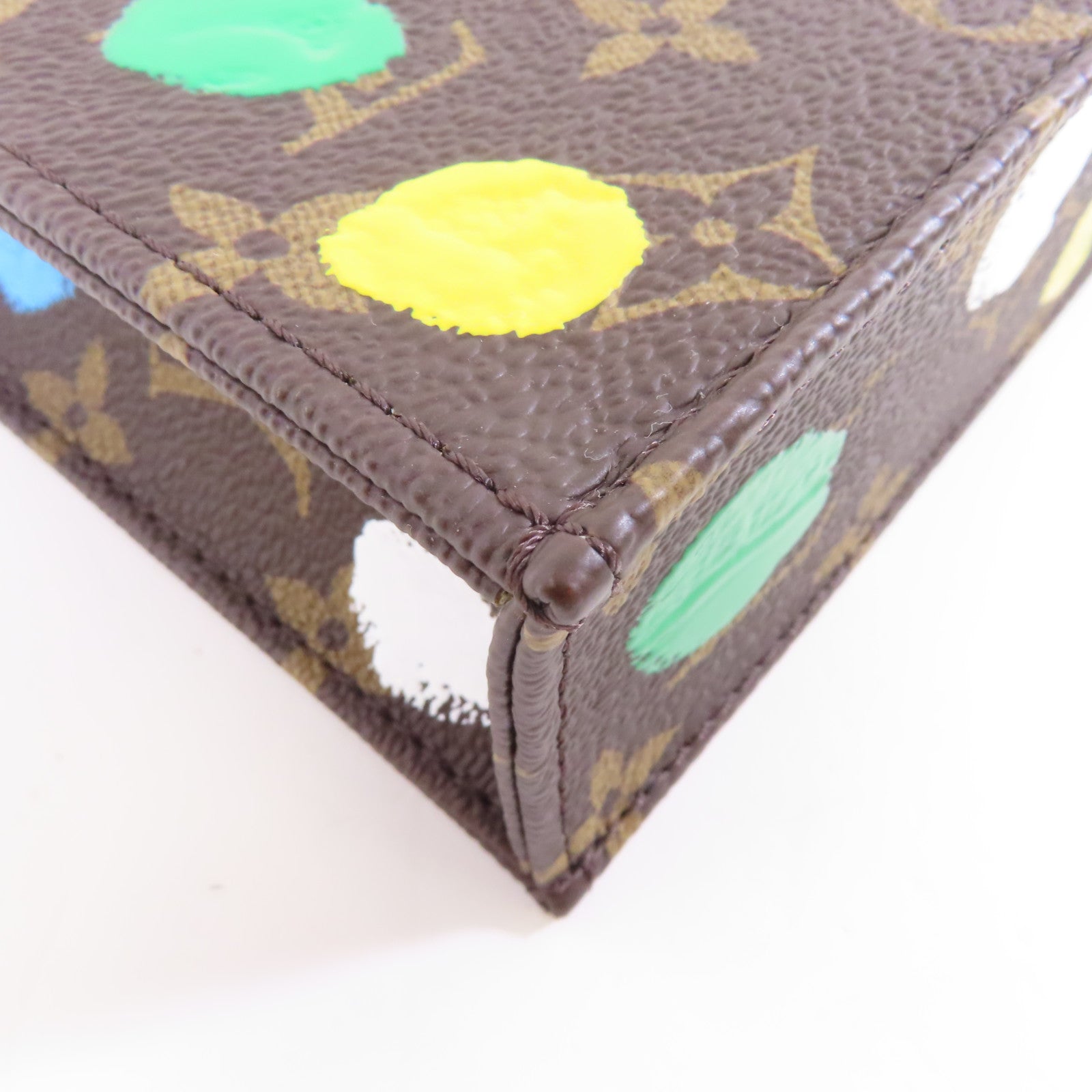 LOUIS VUITTON Monogram YK Petit Sac Plat金扣手挽肩背兩用袋棕色