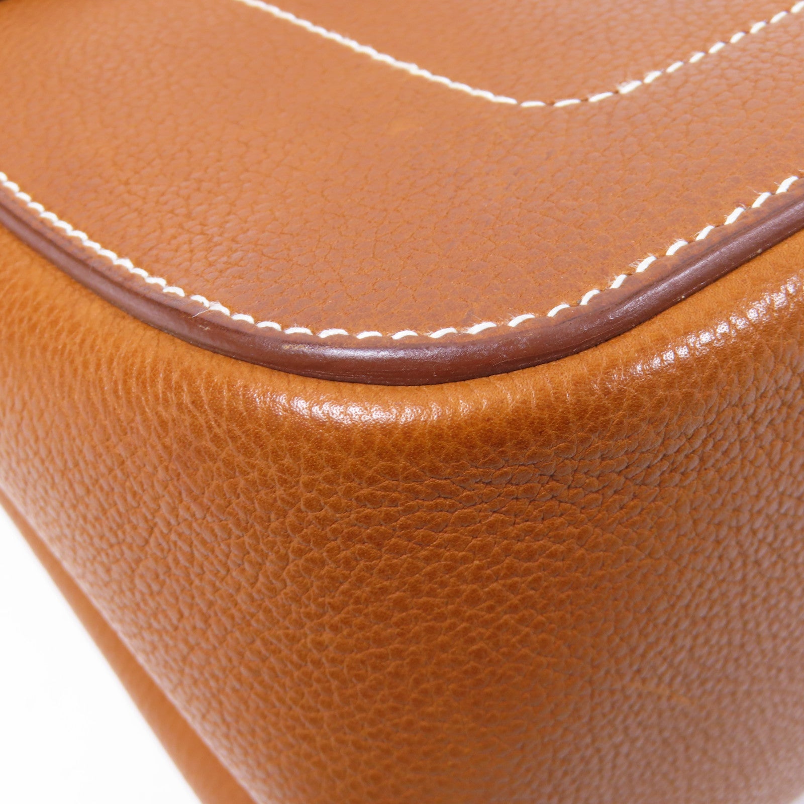 HERMES Barenia Faubourg皮革Mali-Selle Messenger Bag銀扣肩背袋啡色