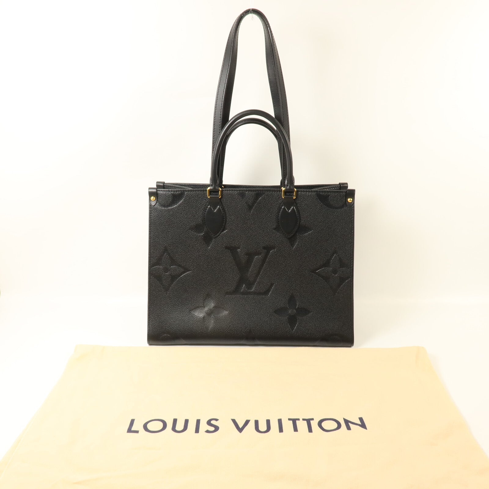 LOUIS VUITTON Monogram Empreinte On The Go MM手挽肩背兩用袋