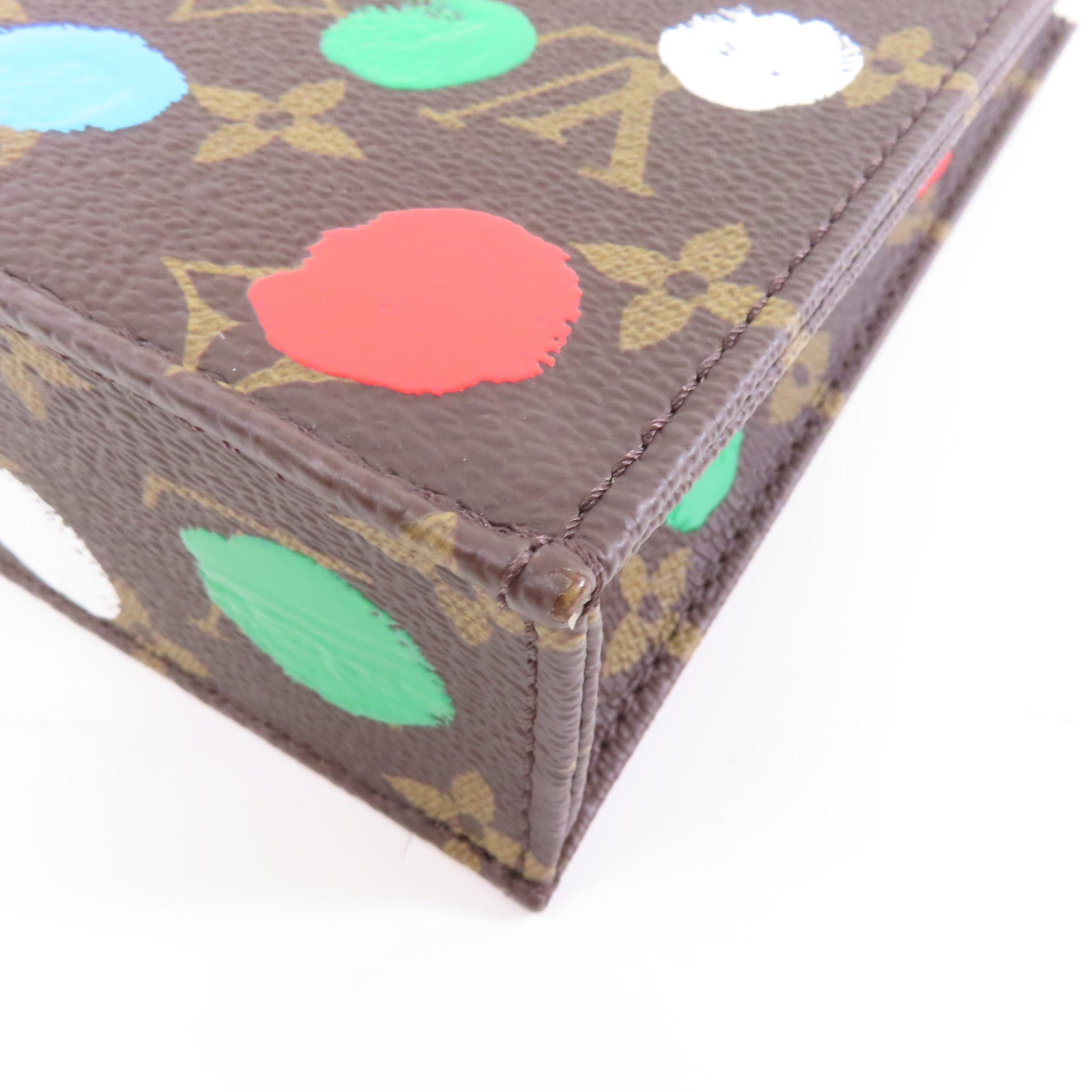 LOUIS VUITTON Monogram YK Petit Sac Plat金扣手挽肩背兩用袋棕色