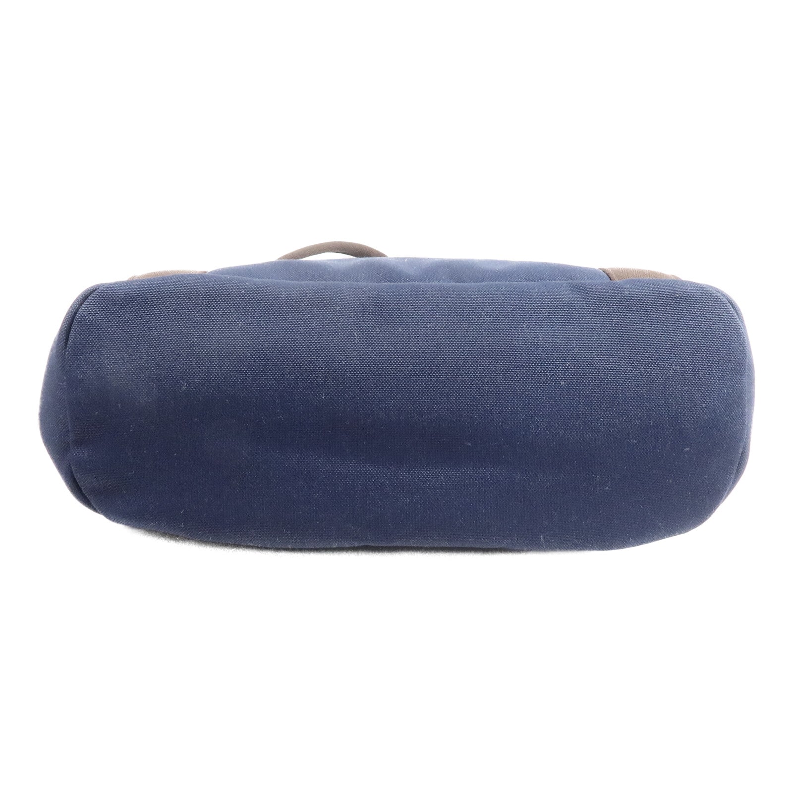 HERMES 帆布Grooming Bag銀扣手挽肩背兩用袋Blue