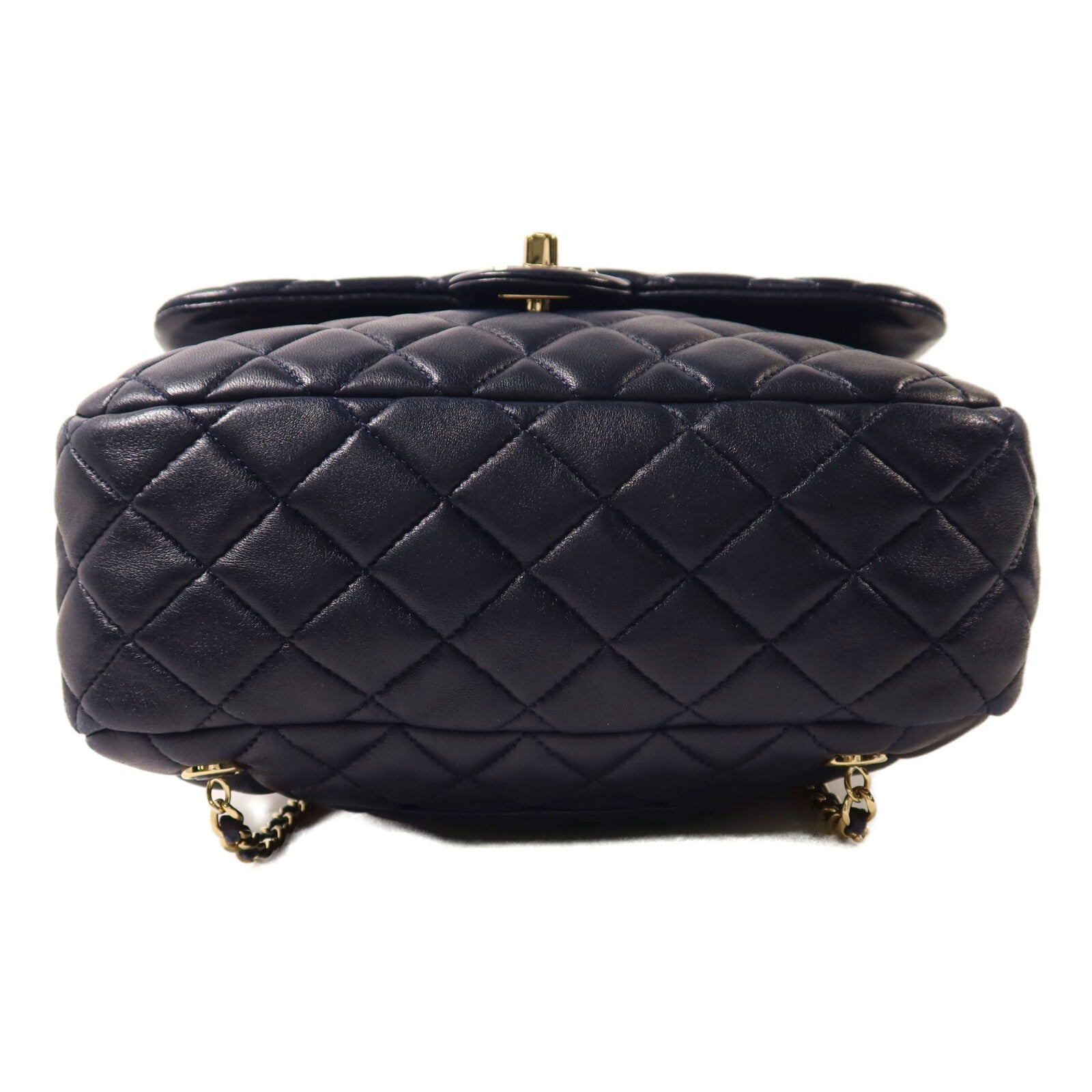 CHANEL 羊皮皮革Backpack鏈帶背包