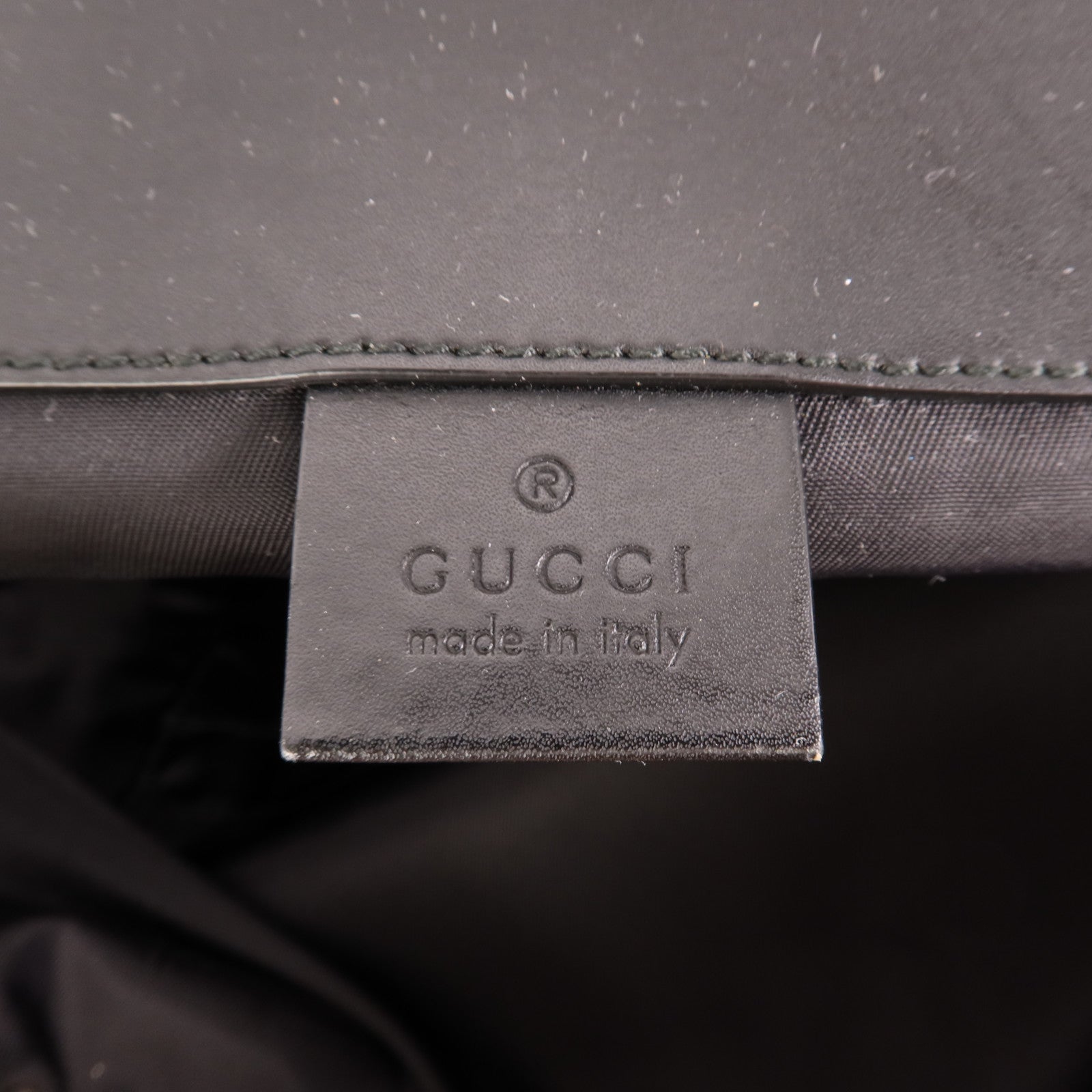 GUCCI 塗層帆布/皮革Supreme Backpack銀扣背包