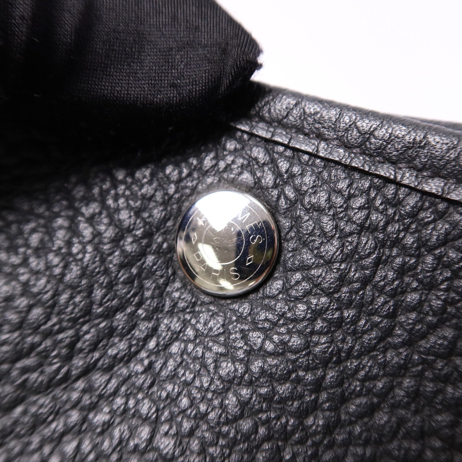 HERMES Negonda皮革GardenParty PM手挽袋Noir