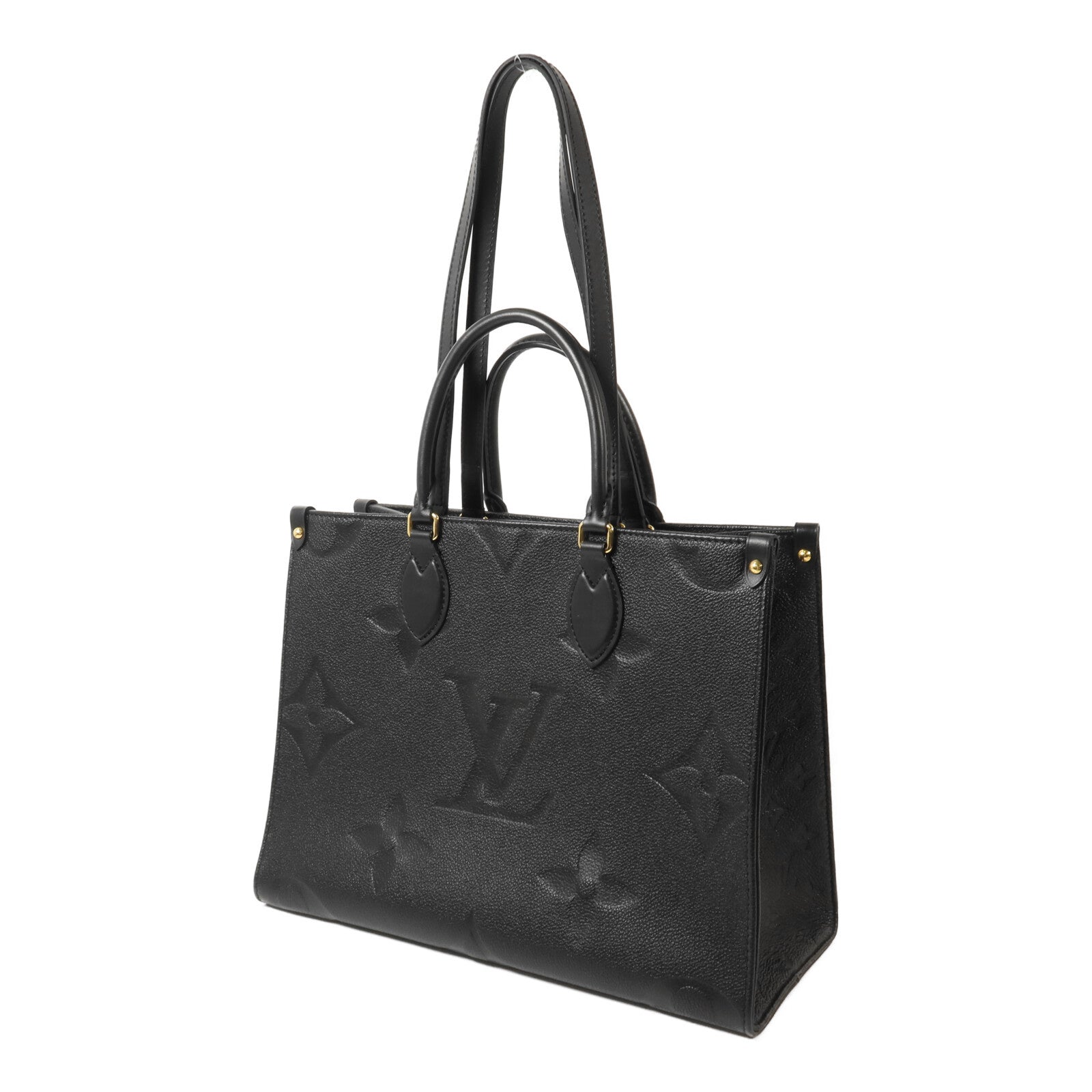 LOUIS VUITTON Monogram Empreinte On The Go MM手挽肩背兩用袋