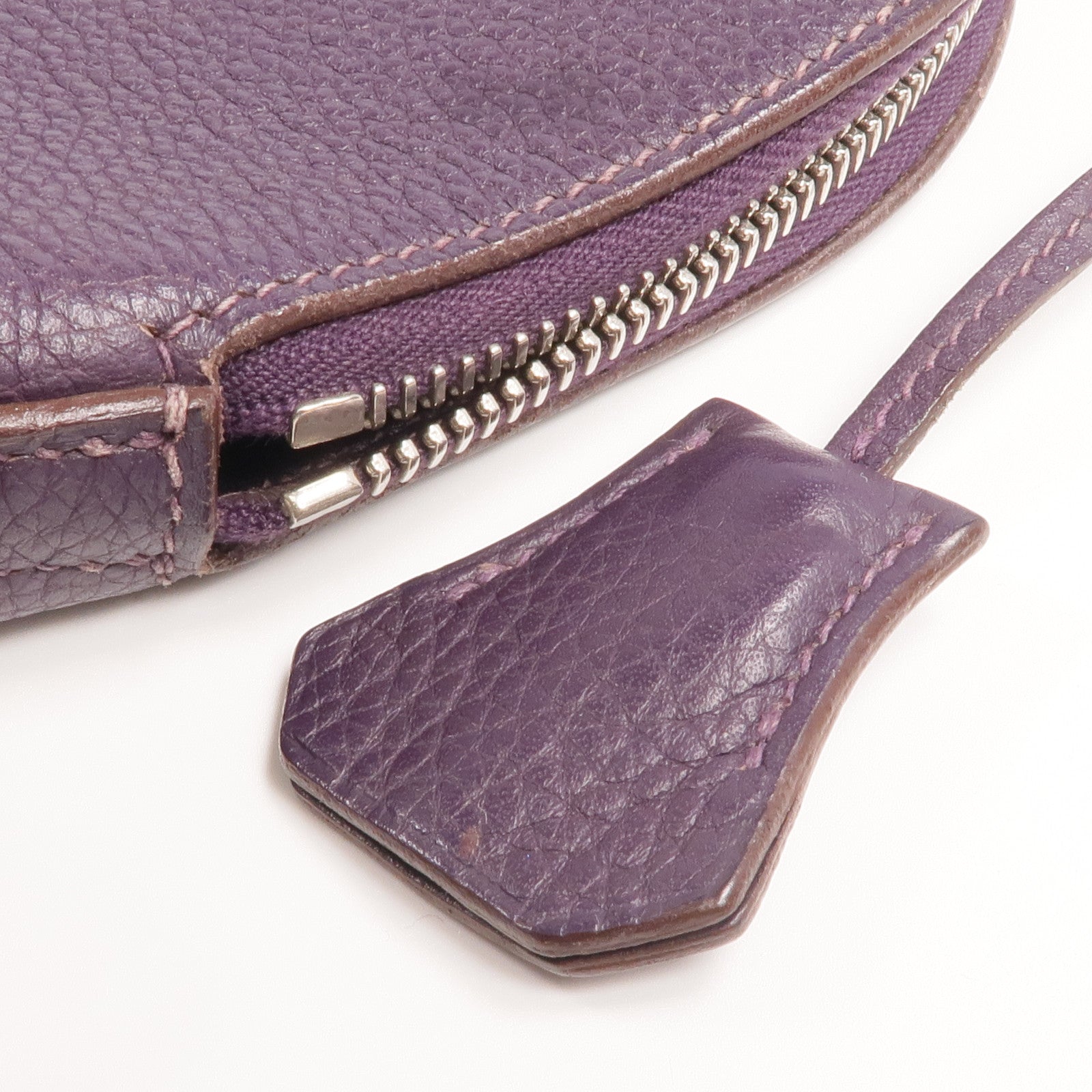 HERMES Clemence皮革Bolide 37手挽袋Raisin