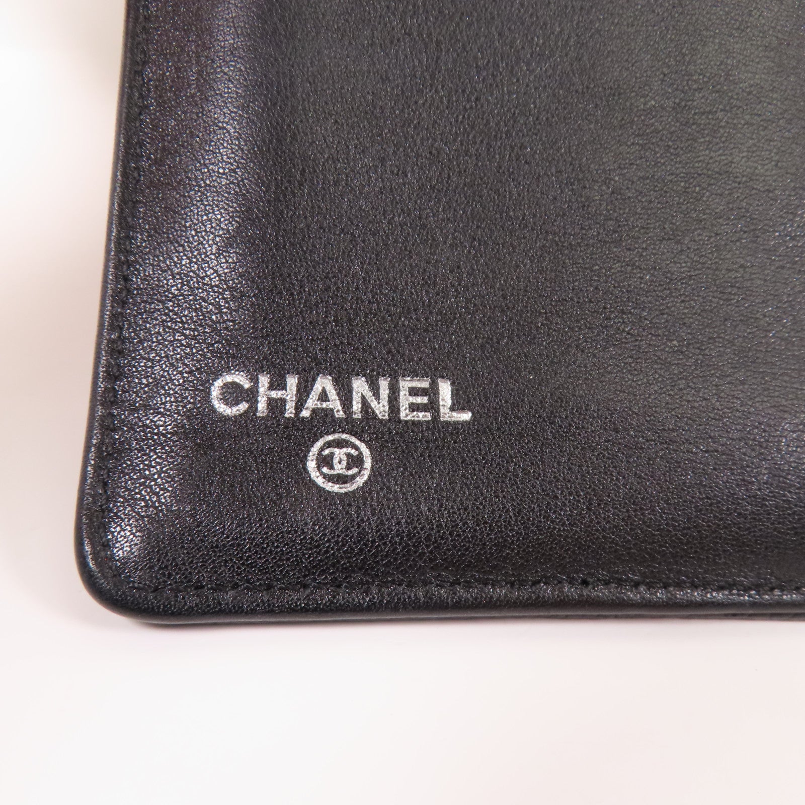 CHANEL 牛皮皮革Long Wallet銀扣長錢包