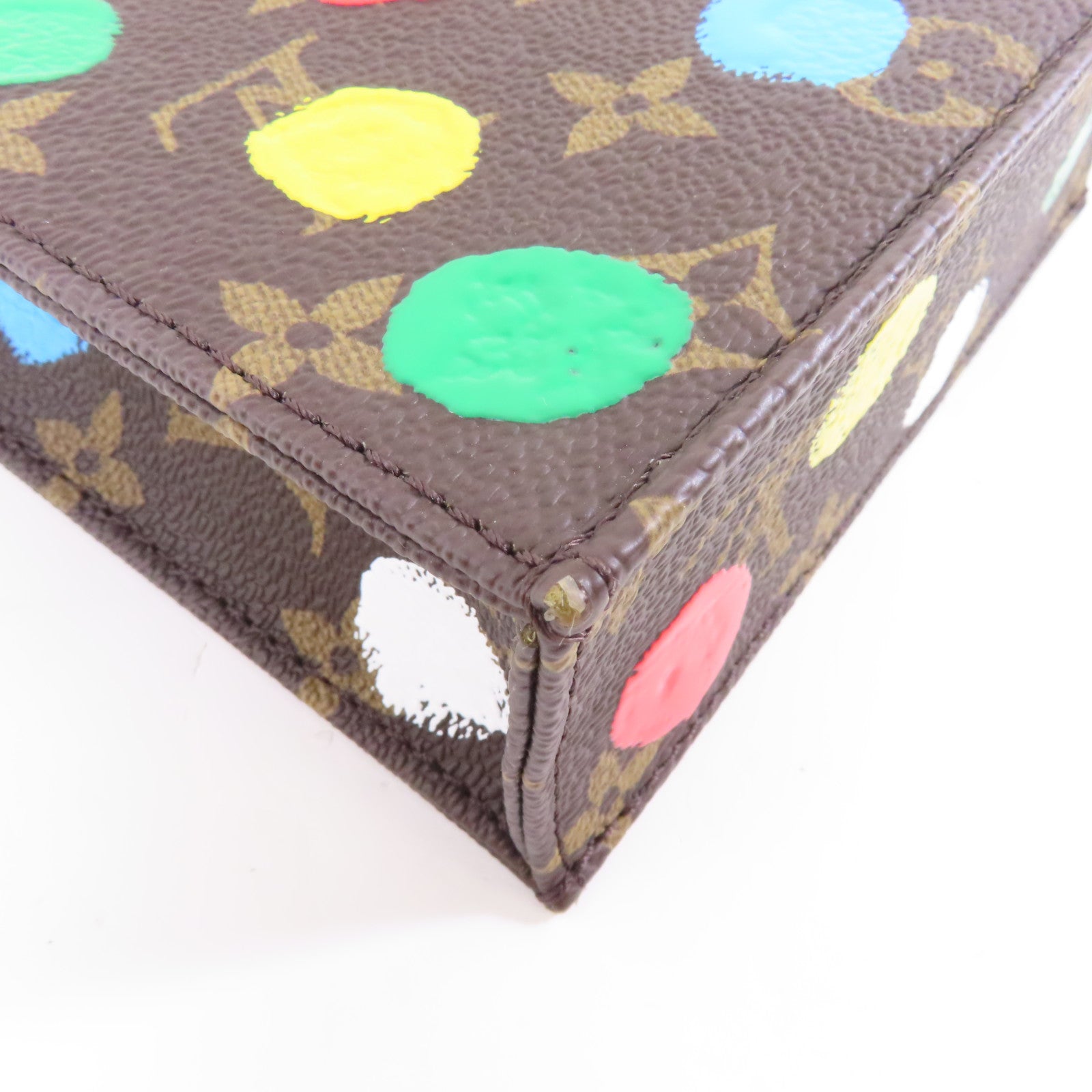 LOUIS VUITTON Monogram YK Petit Sac Plat金扣手挽肩背兩用袋棕色