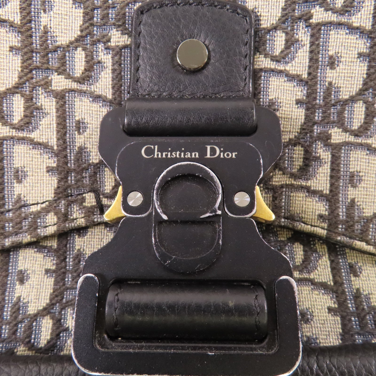 Dior 帆布Gallop Backpack銀扣背包