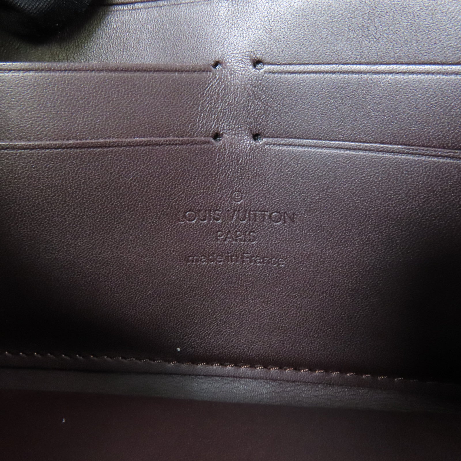 LOUIS VUITTON Monogram Vernis Sarah Wallet金扣長錢包