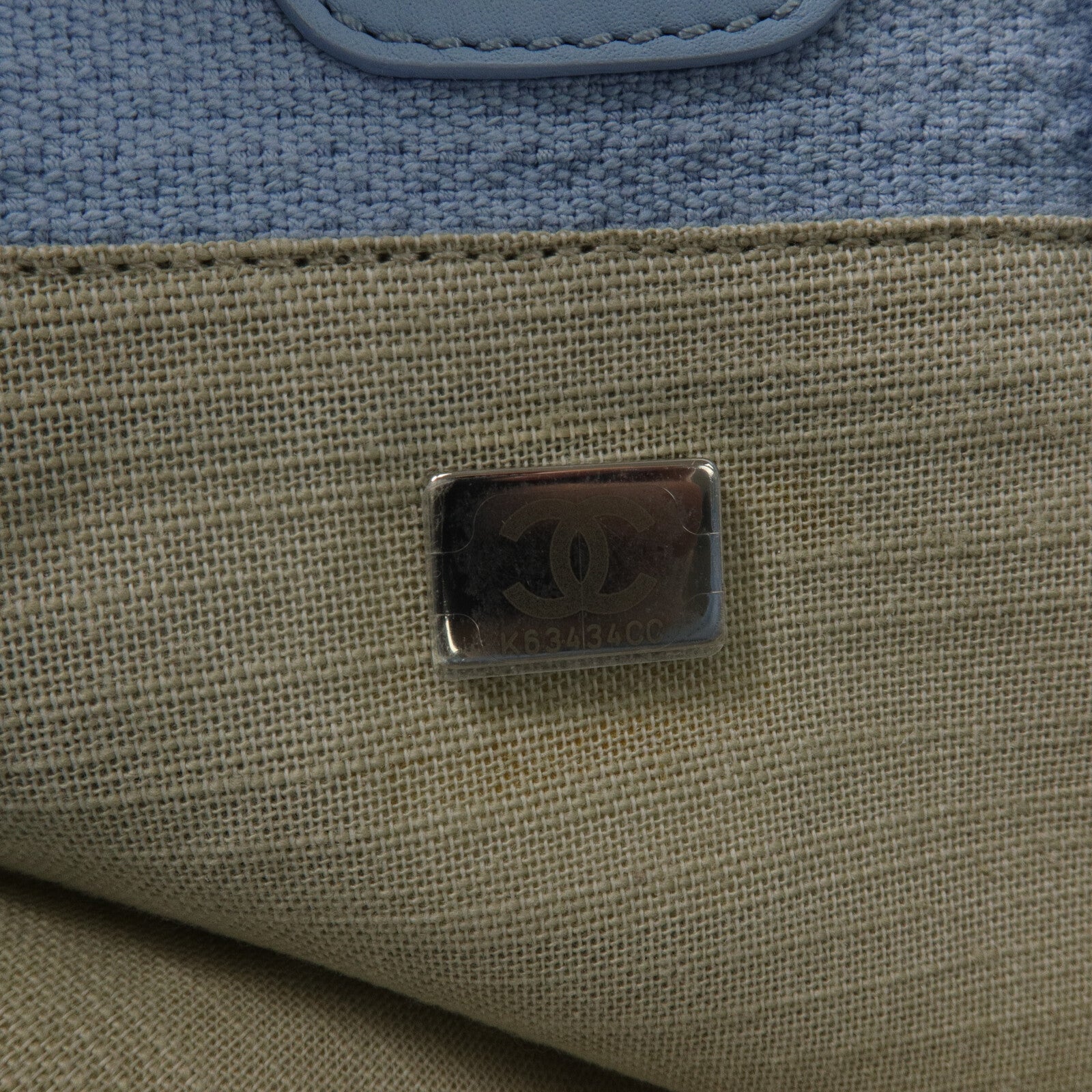 CHANEL 帆布Deauville Tote鏈帶手挽肩背兩用袋