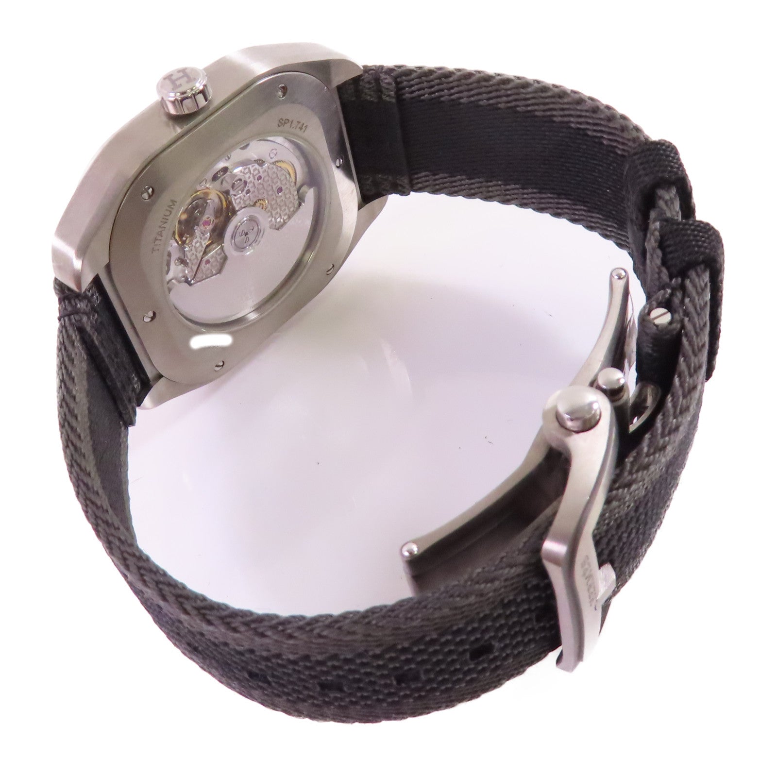 HERMES HO8 Watch鈦金屬/皮帶自動機芯手錶灰色