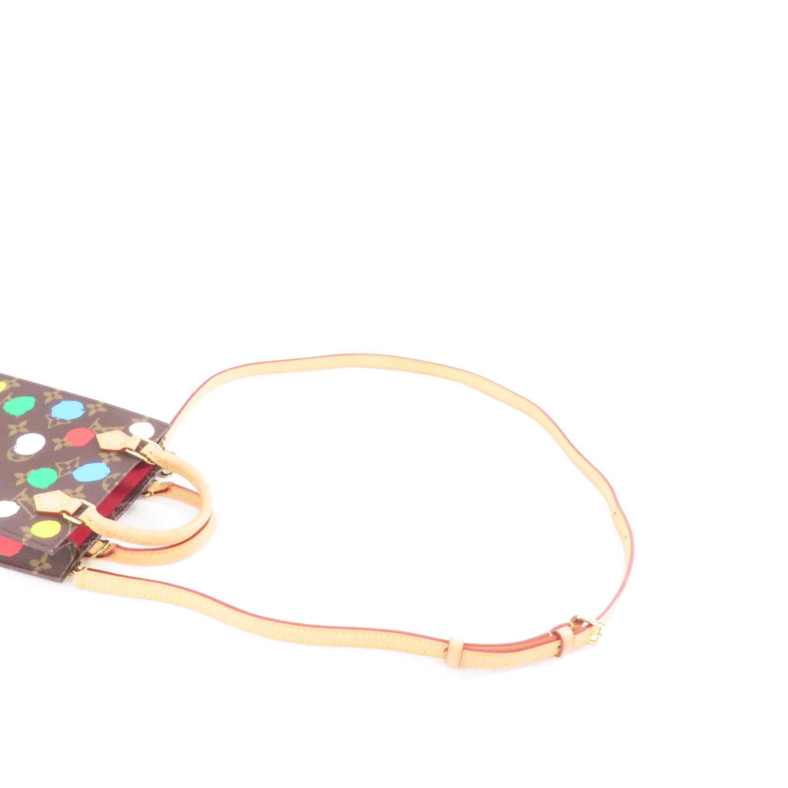 LOUIS VUITTON Monogram YK Petit Sac Plat金扣手挽肩背兩用袋棕色