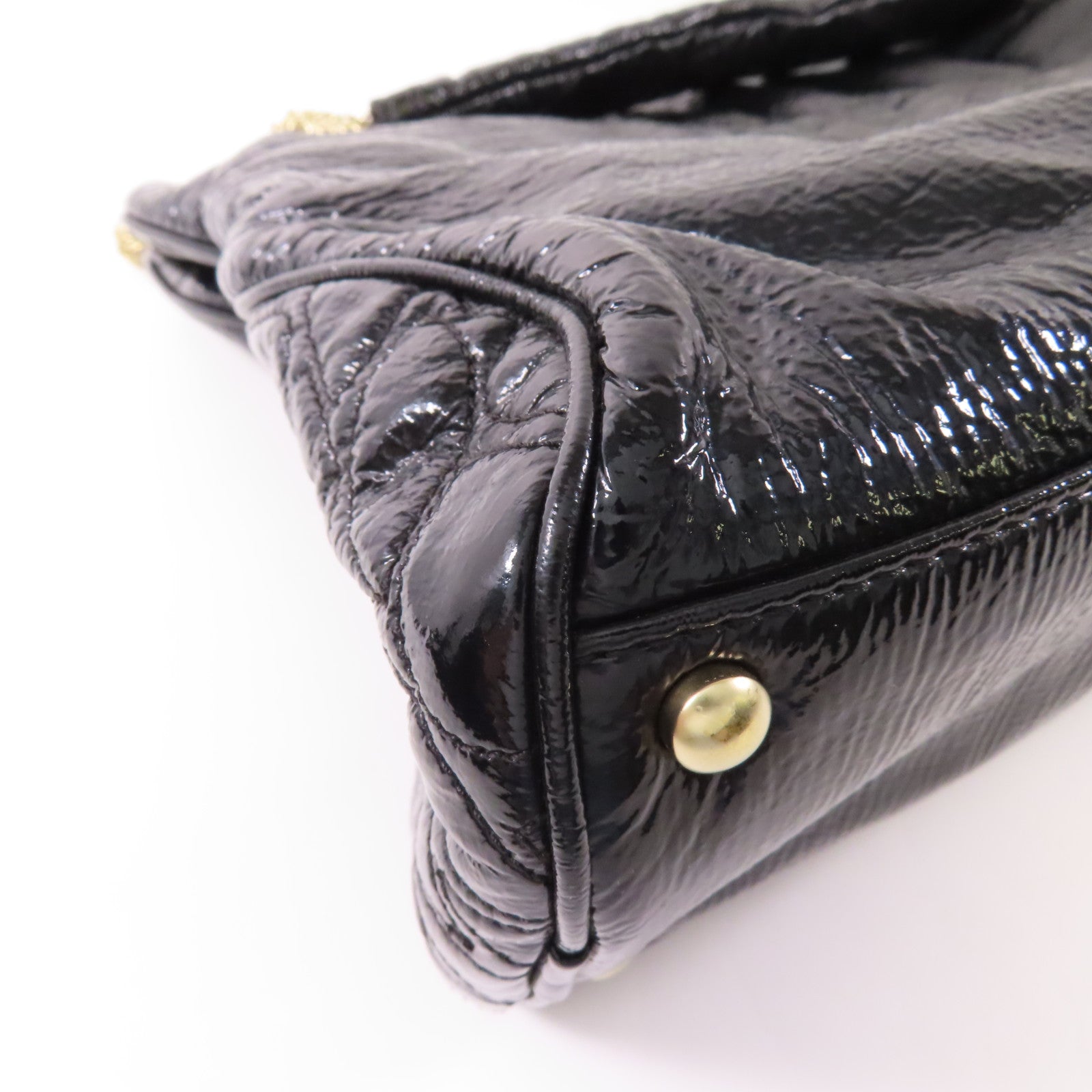 CHANEL 皮革Chain Shoulder金扣鏈帶肩背袋
