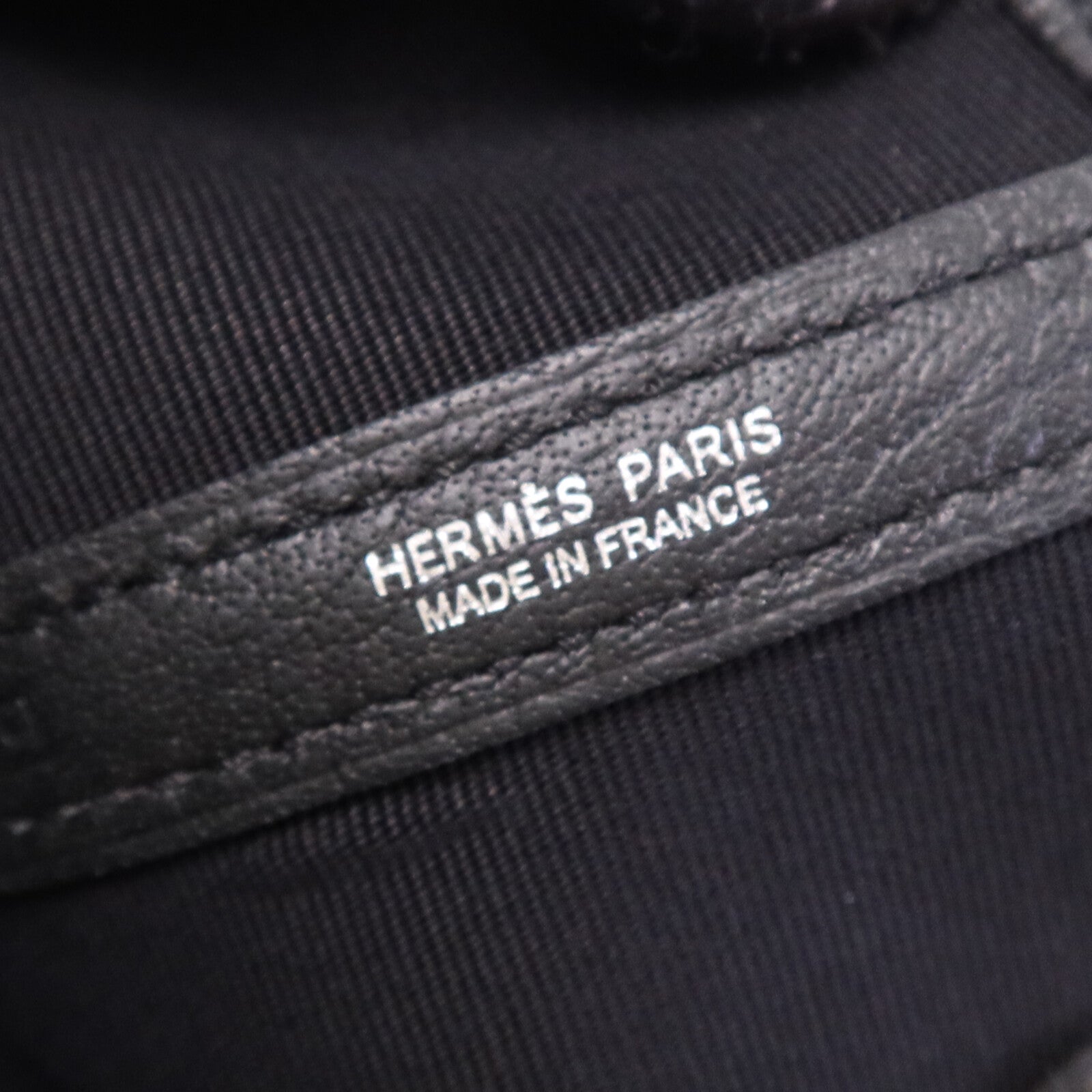 HERMES 帆布GardenParty PM銀扣手挽袋