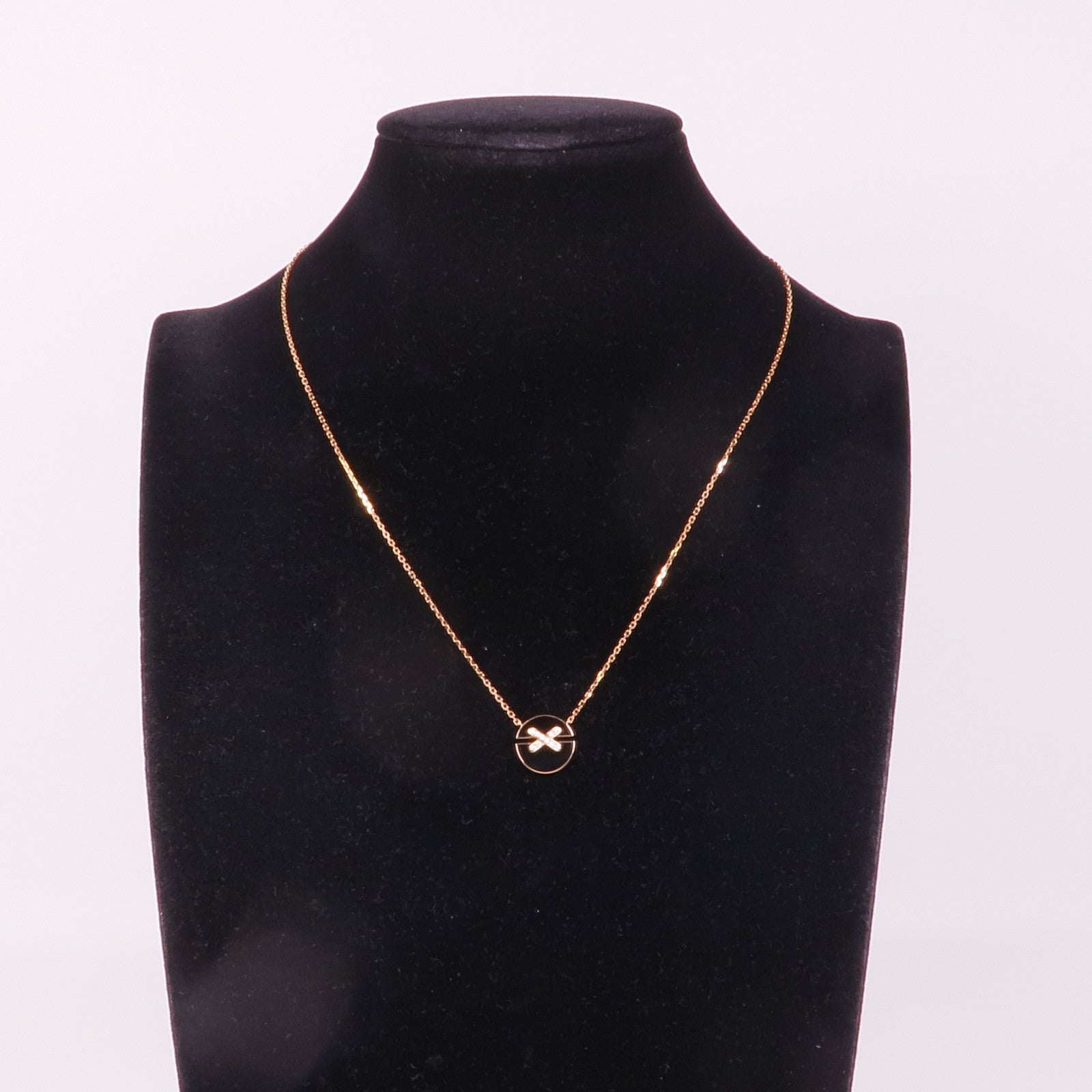 Chaumet 18K玫瑰金Jeux De Liens Harmony縞瑪瑙/鑽石項鍊