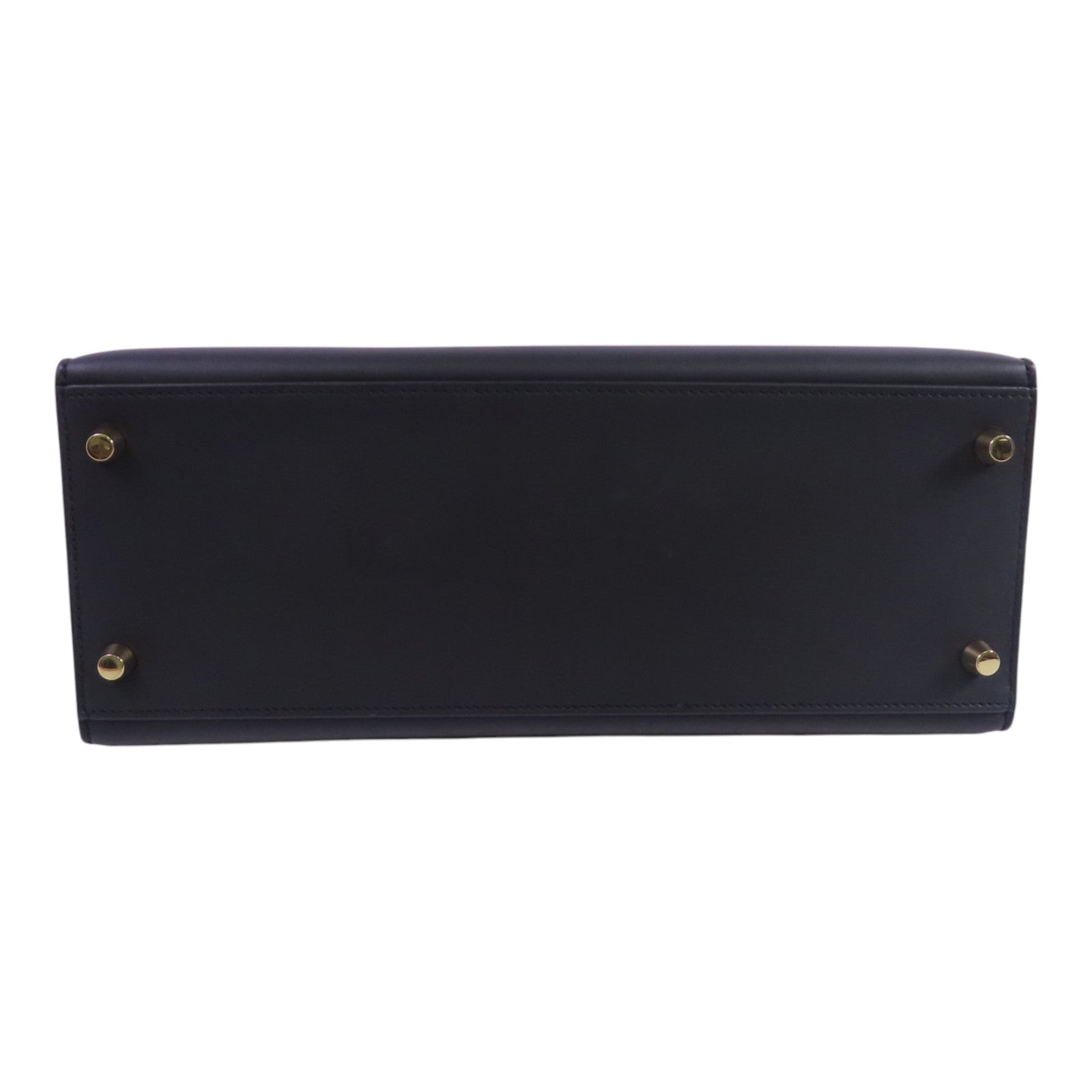 HERMES Sombrero皮革Kelly 28 2Way Hand Bag金扣手挽肩背兩用袋