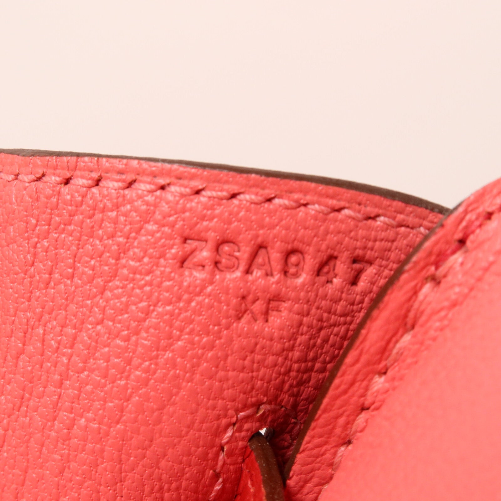 HERMES Clemence皮革Birkin 30手挽袋Rouge Casaque