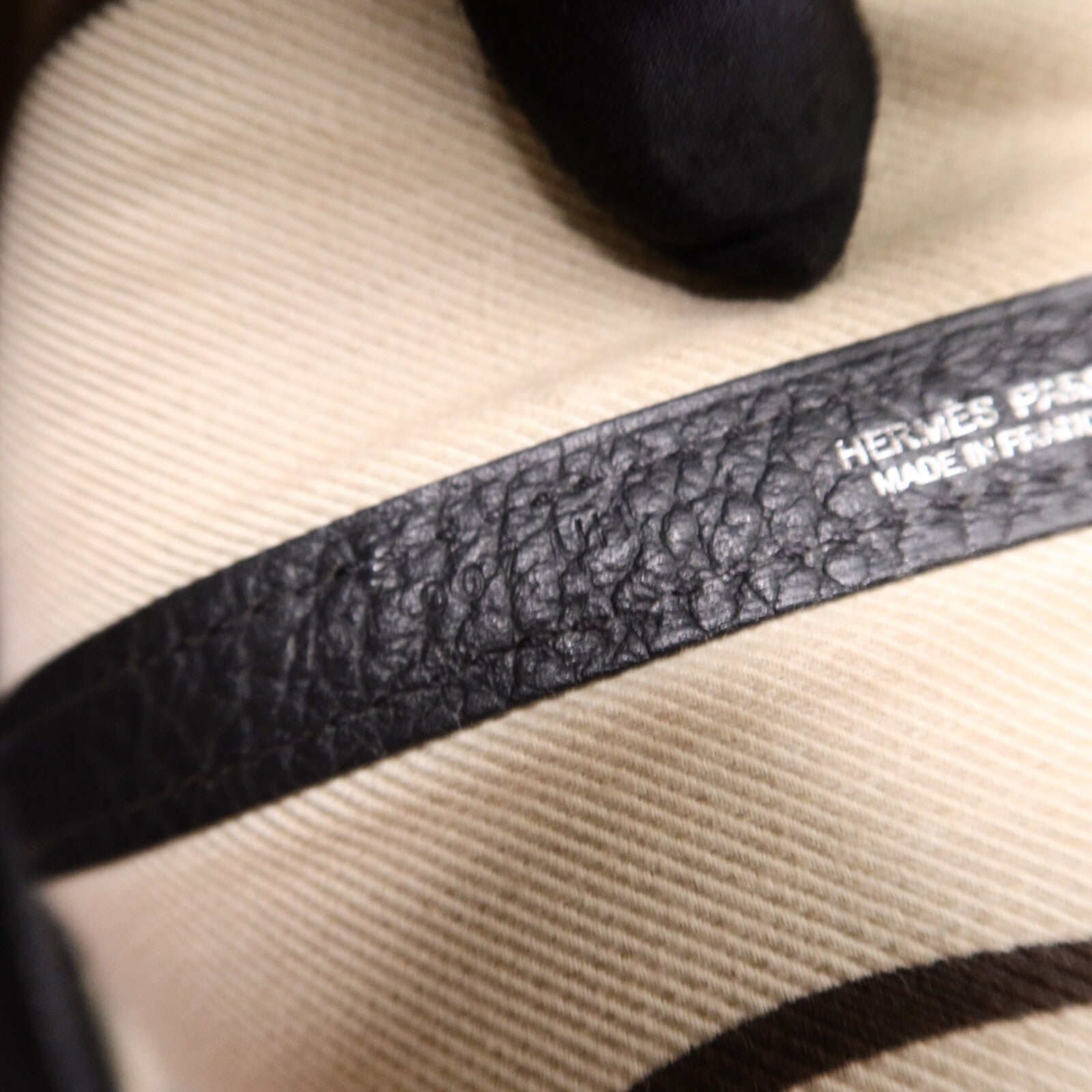 HERMES Negonda皮革GardenParty PM手挽袋Noir