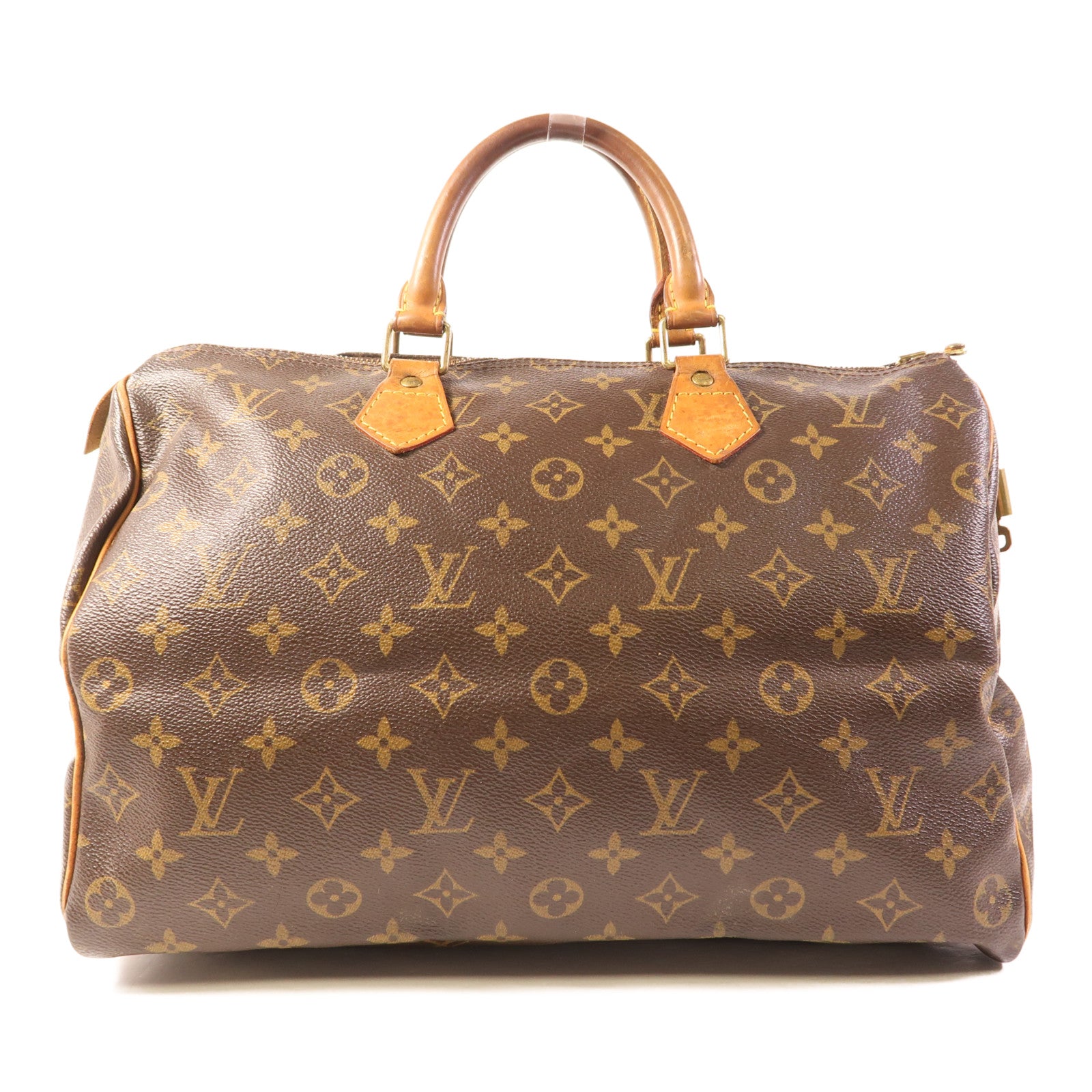 LOUIS VUITTON Monogram Speedy 35金扣手挽袋
