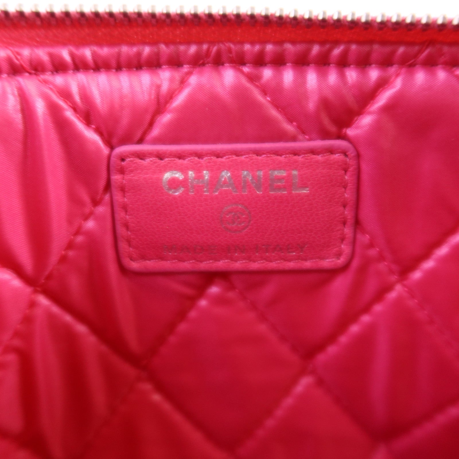CHANEL 羊皮皮革Clutch Bag銀扣手拿包