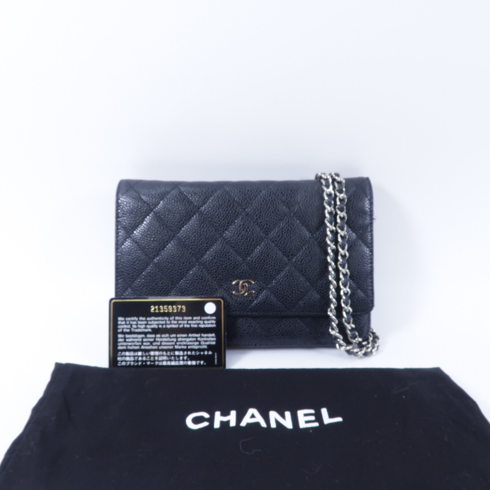 CHANEL 牛皮皮革WOC Wallet On Chain鏈帶肩背袋
