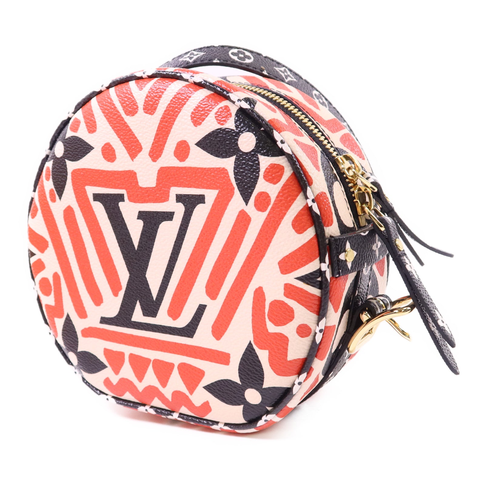 LOUIS VUITTON Monogram Giant Crafty Boite Chapoe Soupe金扣肩背袋