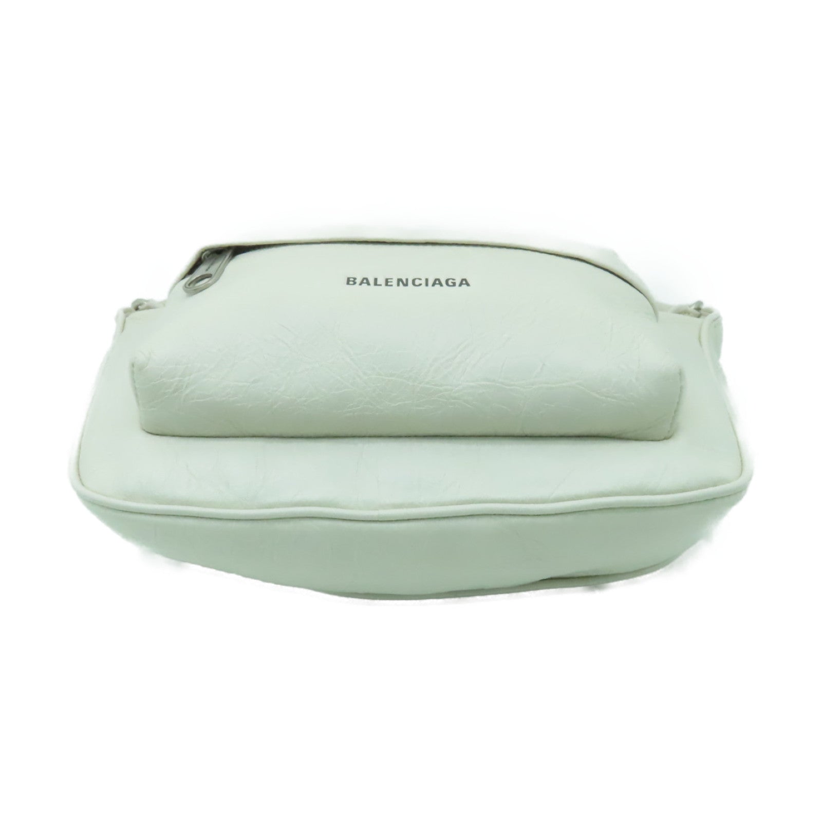 BALENCIAGA 【激減優惠】牛皮皮革Raver Bag銀扣肩背袋白色
