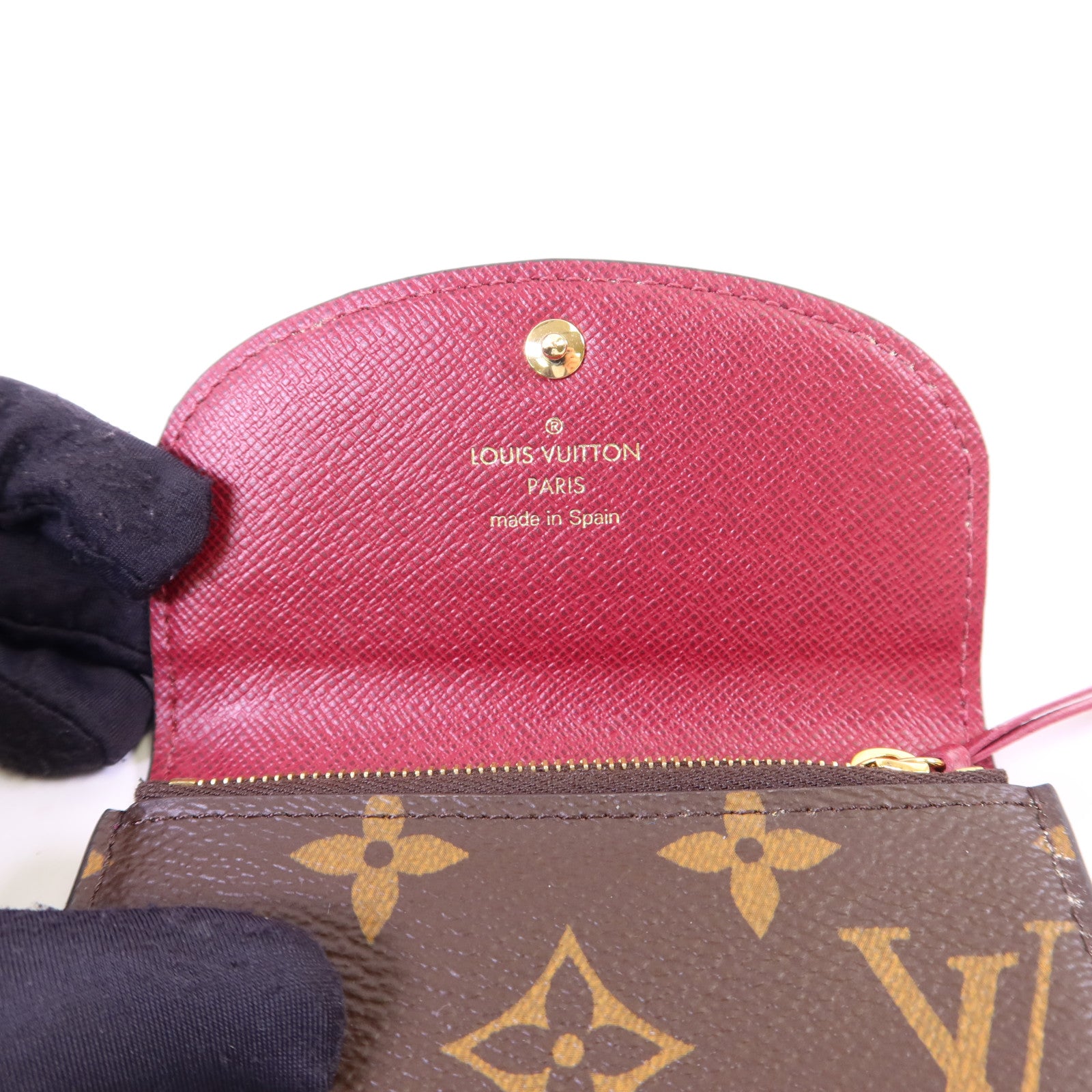 LOUIS VUITTON Monogram Rosalie金扣零錢包