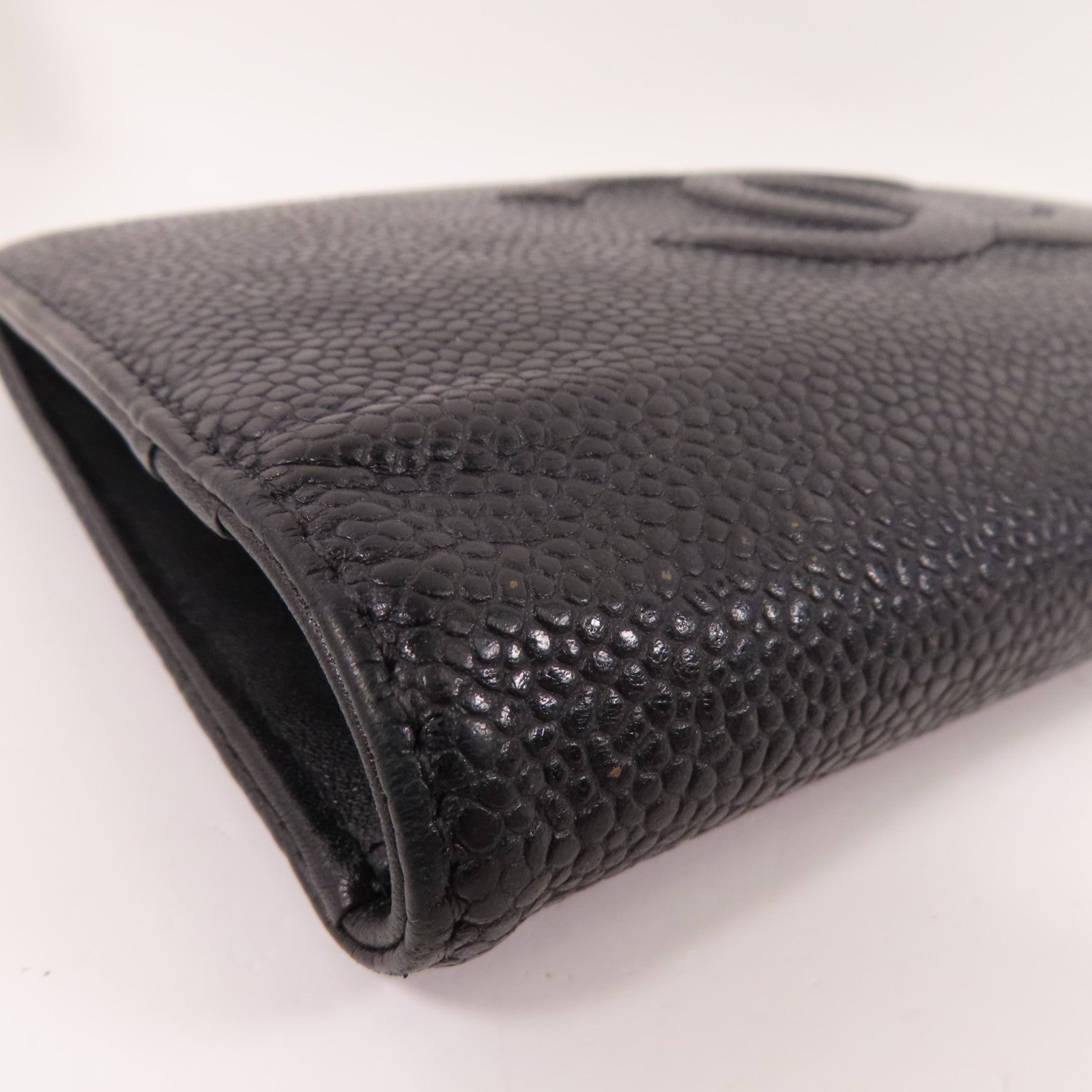 CHANEL 牛皮皮革Long Wallet銀扣長錢包