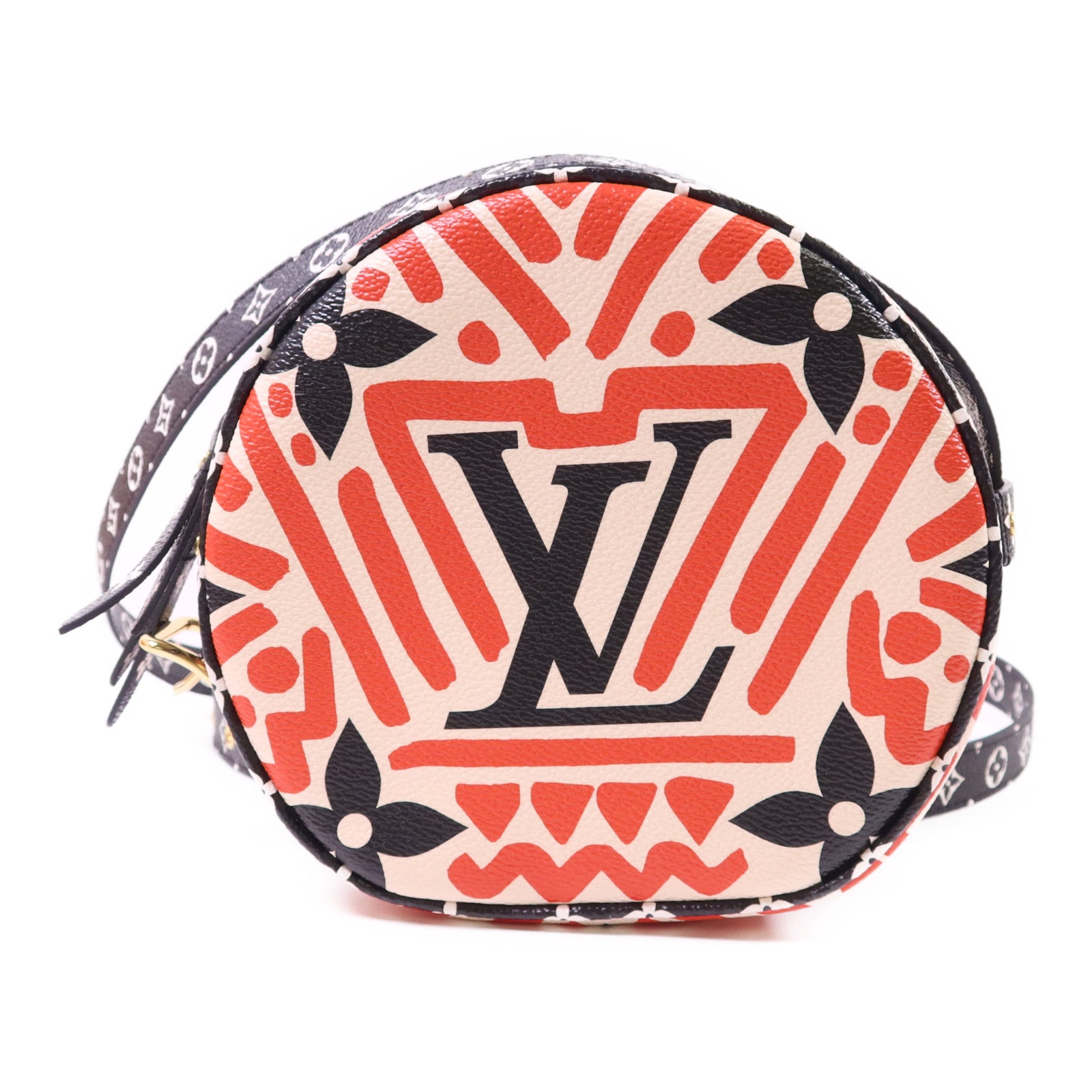 LOUIS VUITTON Monogram Giant Crafty Boite Chapoe Soupe金扣肩背袋