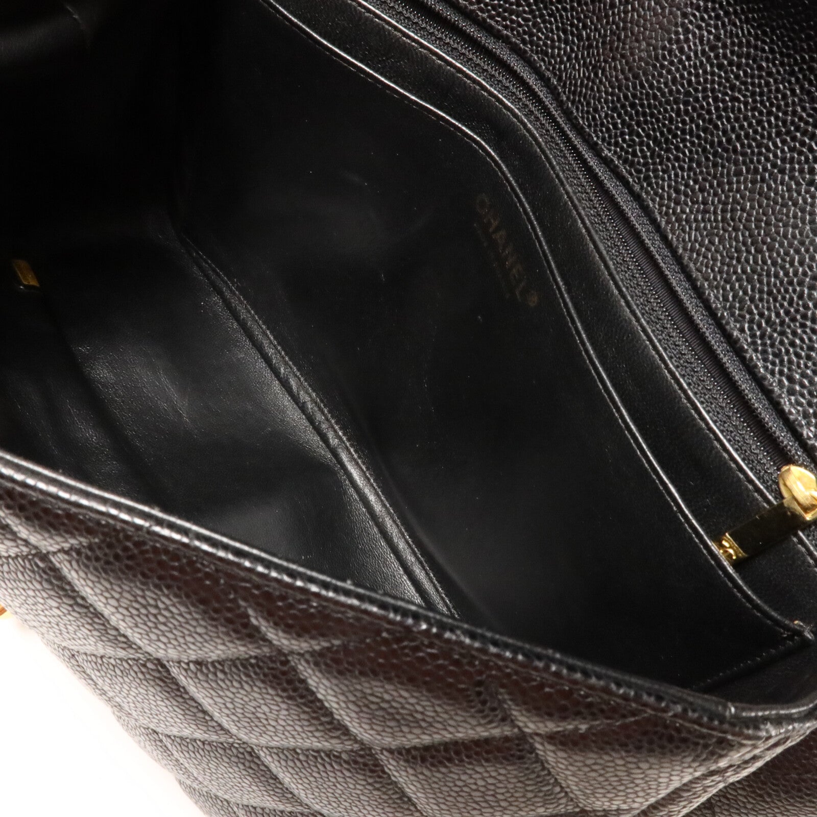 CHANEL 牛皮皮革Large Classic鏈帶肩背袋