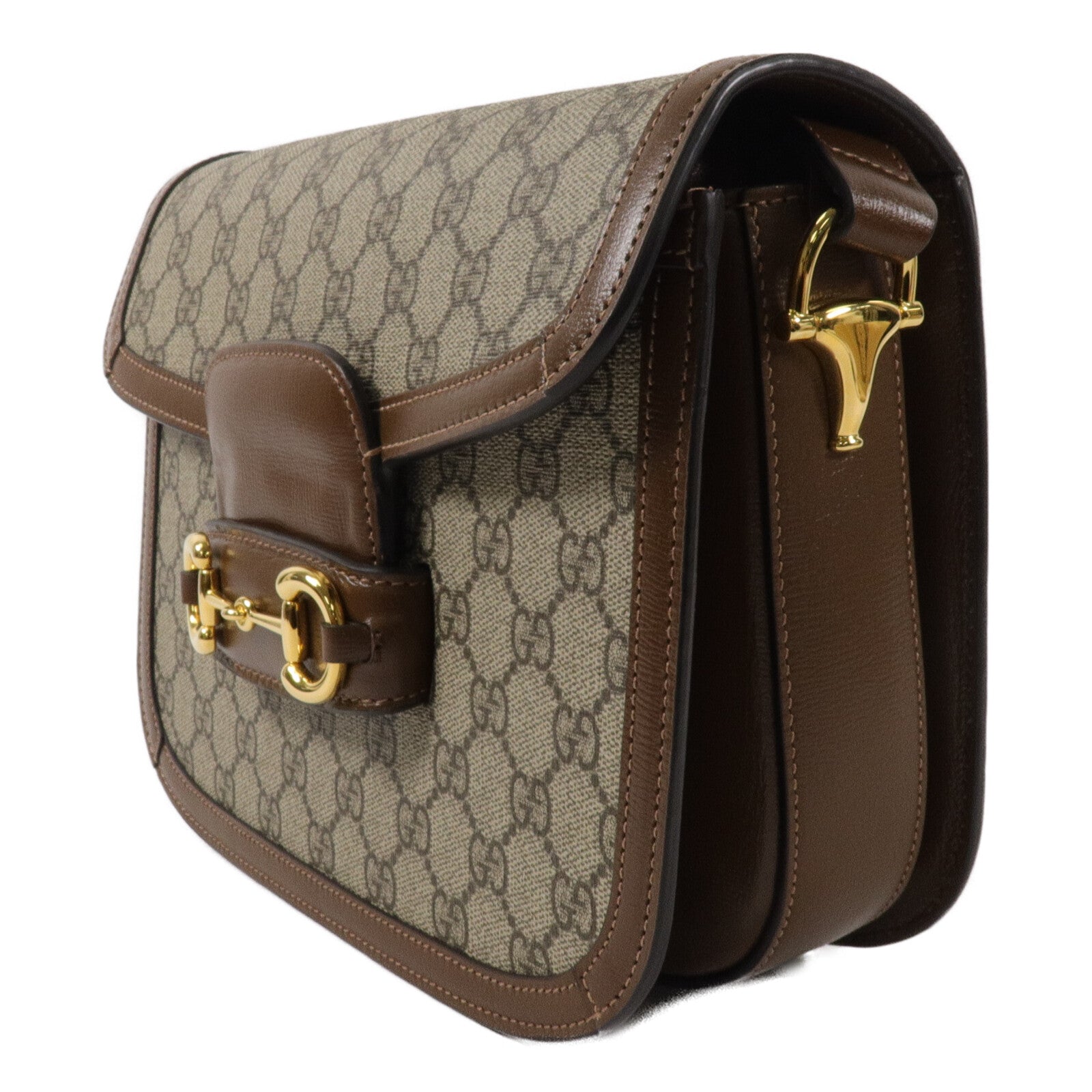GUCCI 塗層帆布Horsebit 1955肩背袋