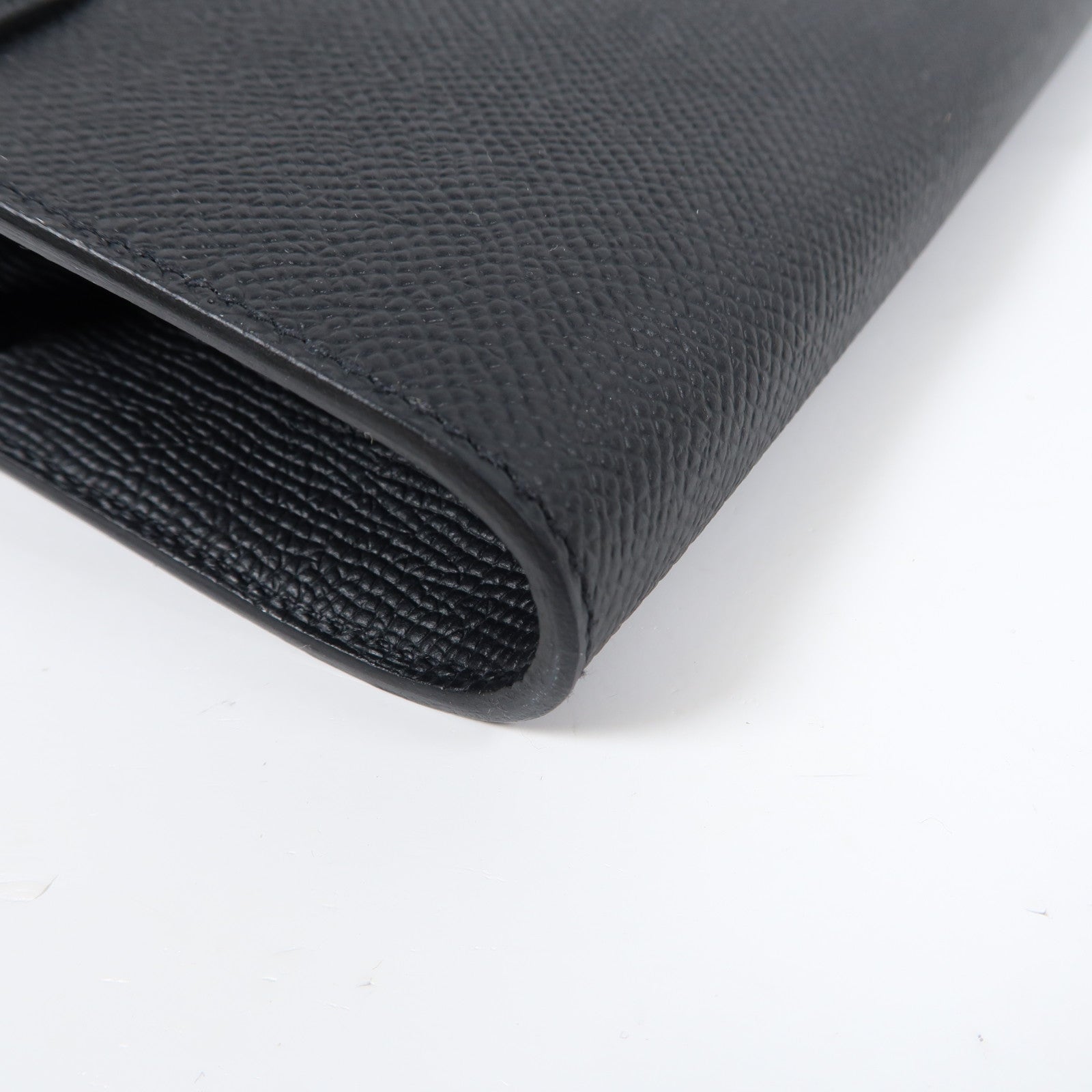 HERMES Epsom皮革Kelly To Go銀扣肩背袋Noir黑色