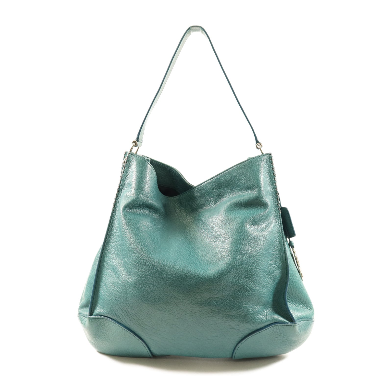CELINE 牛皮皮革Shoulder Bag銀扣手挽肩背兩用袋