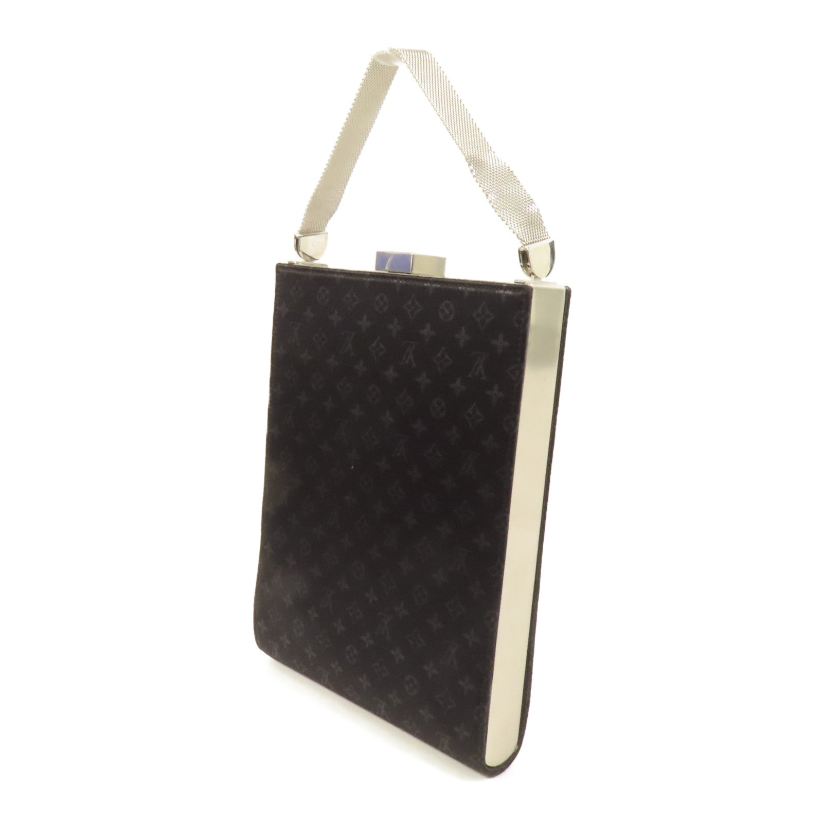 LOUIS VUITTON 【激減優惠】Monogram Satin Ange GM銀扣手挽袋