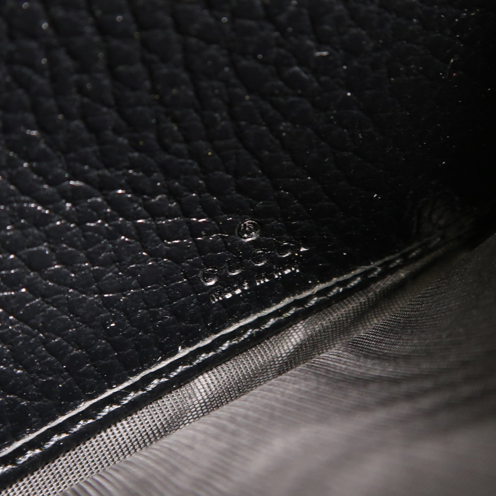 GUCCI 塗層帆布/牛皮皮革Long Wallet金扣長錢包