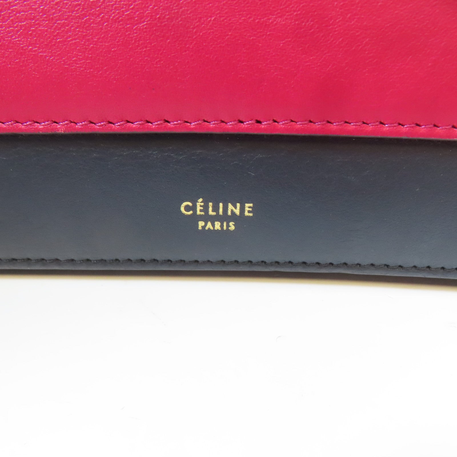 CELINE 【激減優惠】牛皮皮革Envelope金扣鏈帶肩背袋綠色/黑色/紅色