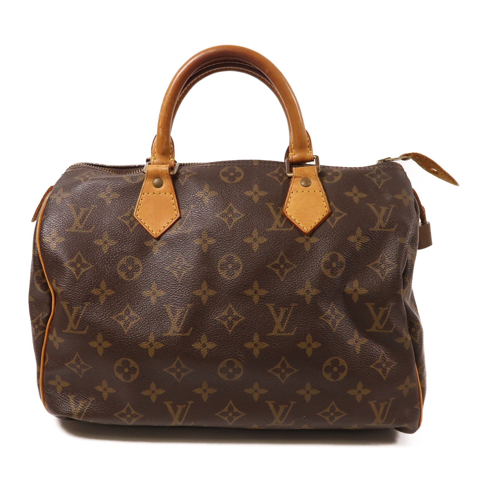 LOUIS VUITTON Monogram Speedy 30金扣手挽袋棕色