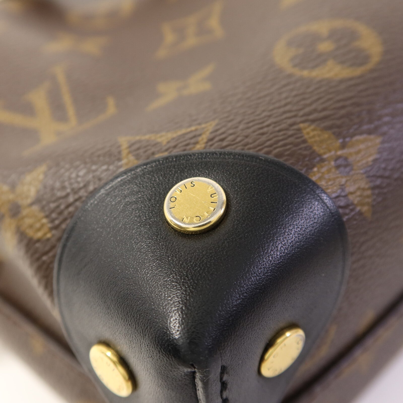 LOUIS VUITTON Monogram Petite Malle Souple金扣手挽肩背兩用袋棕色