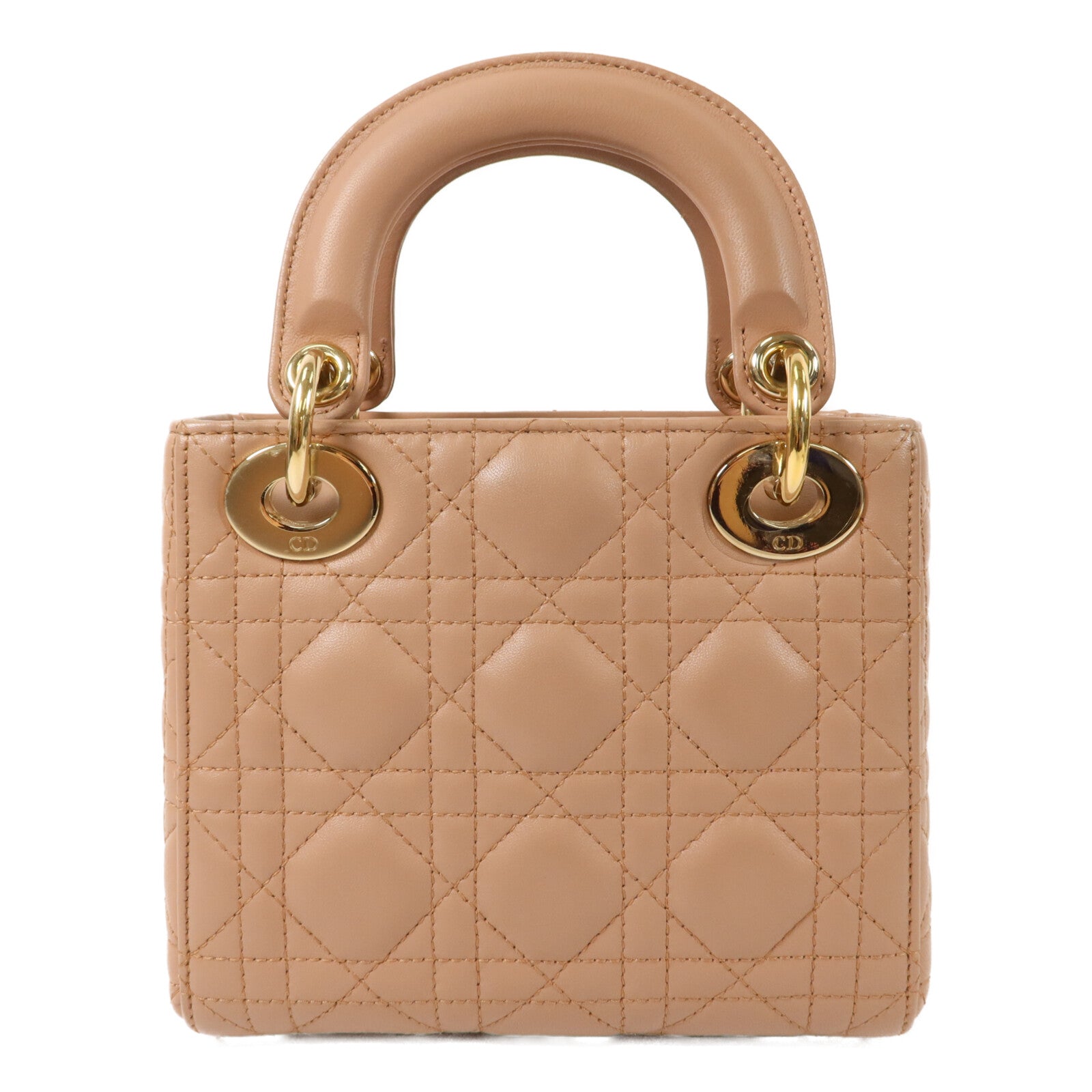 Dior 羊皮皮革Lady Dior Mini鏈帶手挽肩背兩用袋
